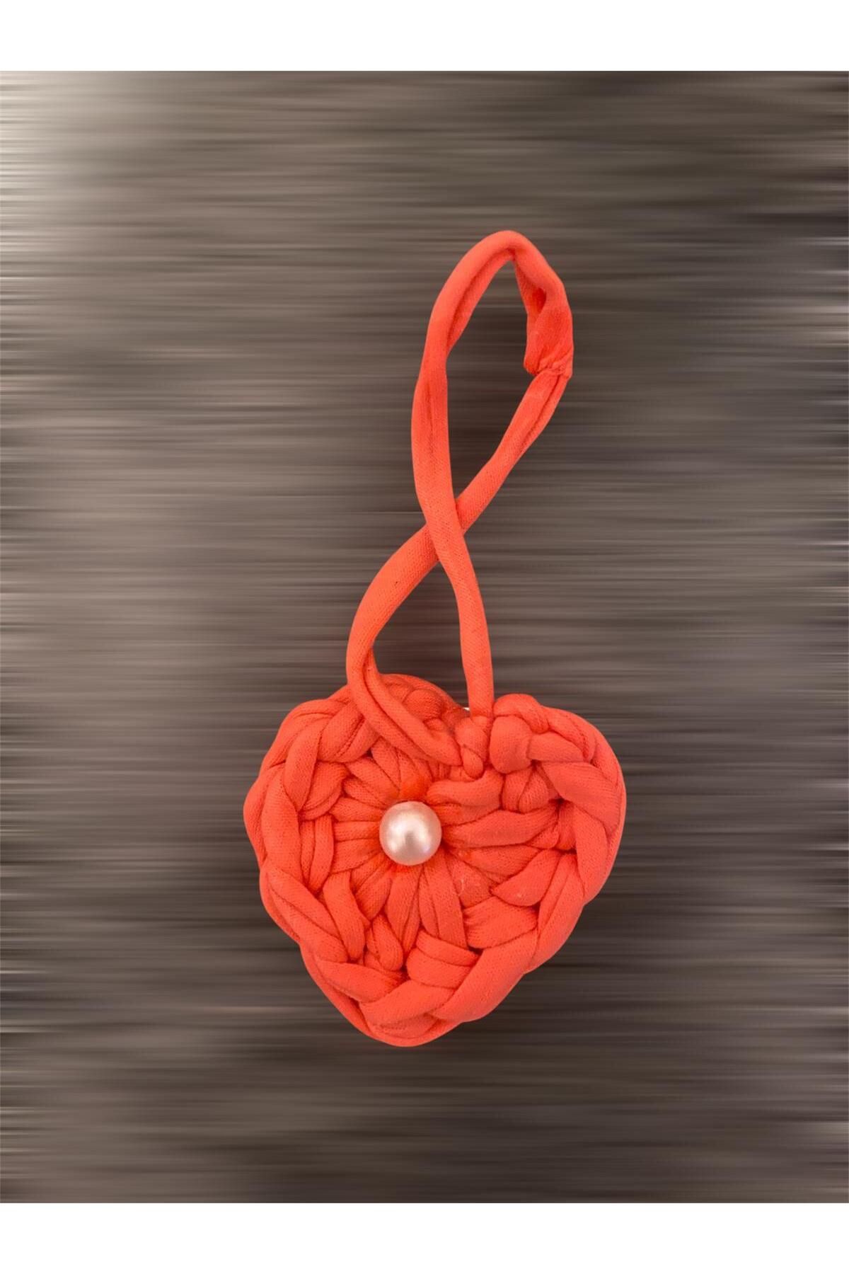 Lila1handmade Kalp-İnci Detaylı Charm