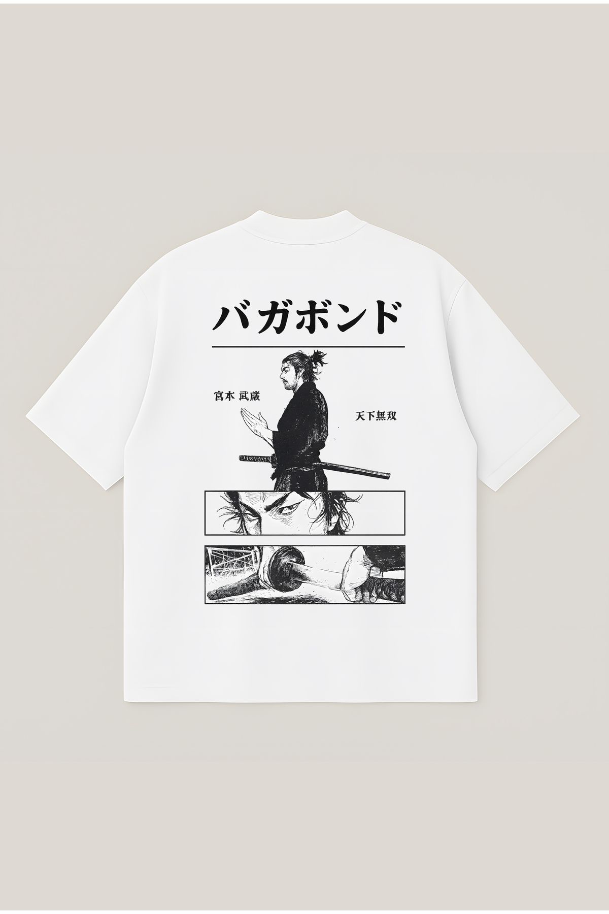 Moon Dancer Vogabond Samurai Unisex Oversize Baskılı Boxy Fit Kalın Kumaşlı T-shirt