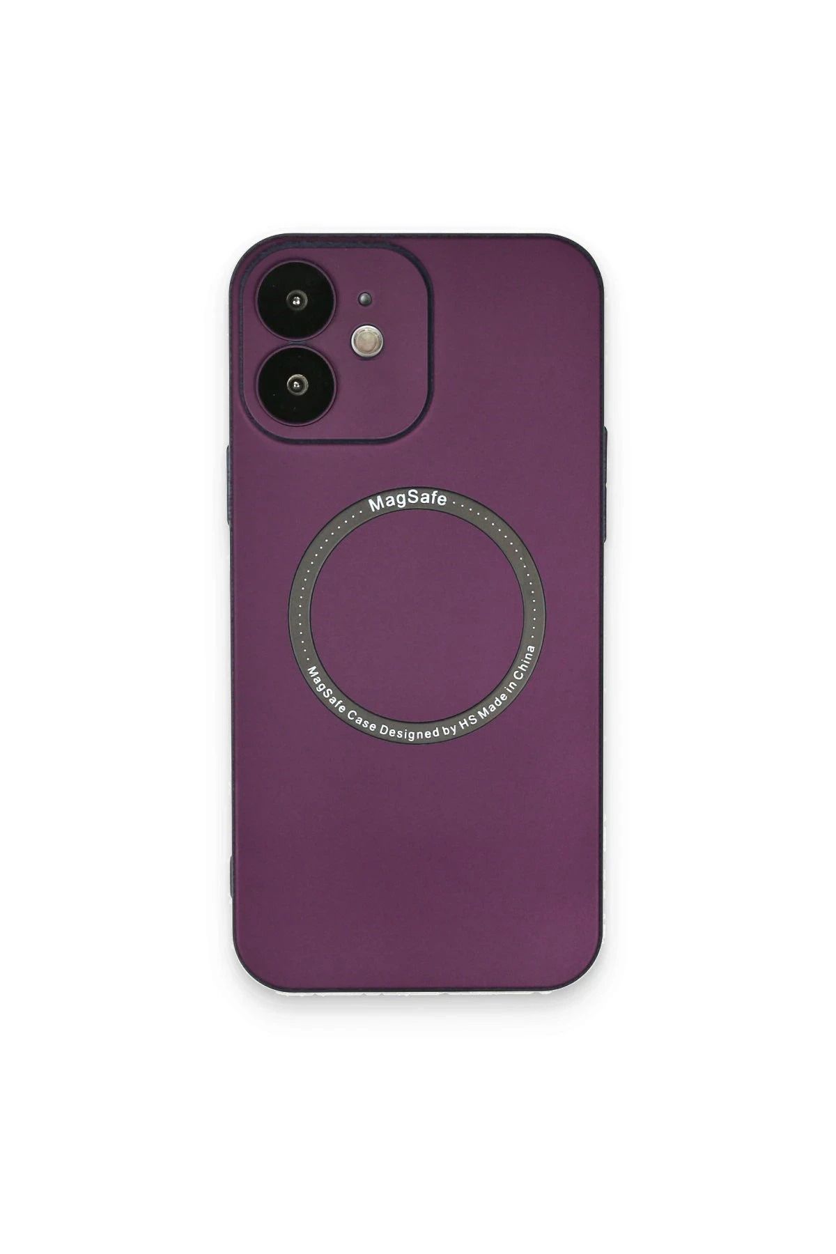 NewFace iPhone 12 Kılıf Jack Magneticsafe Lens Silikon - Mürdüm JOJUA