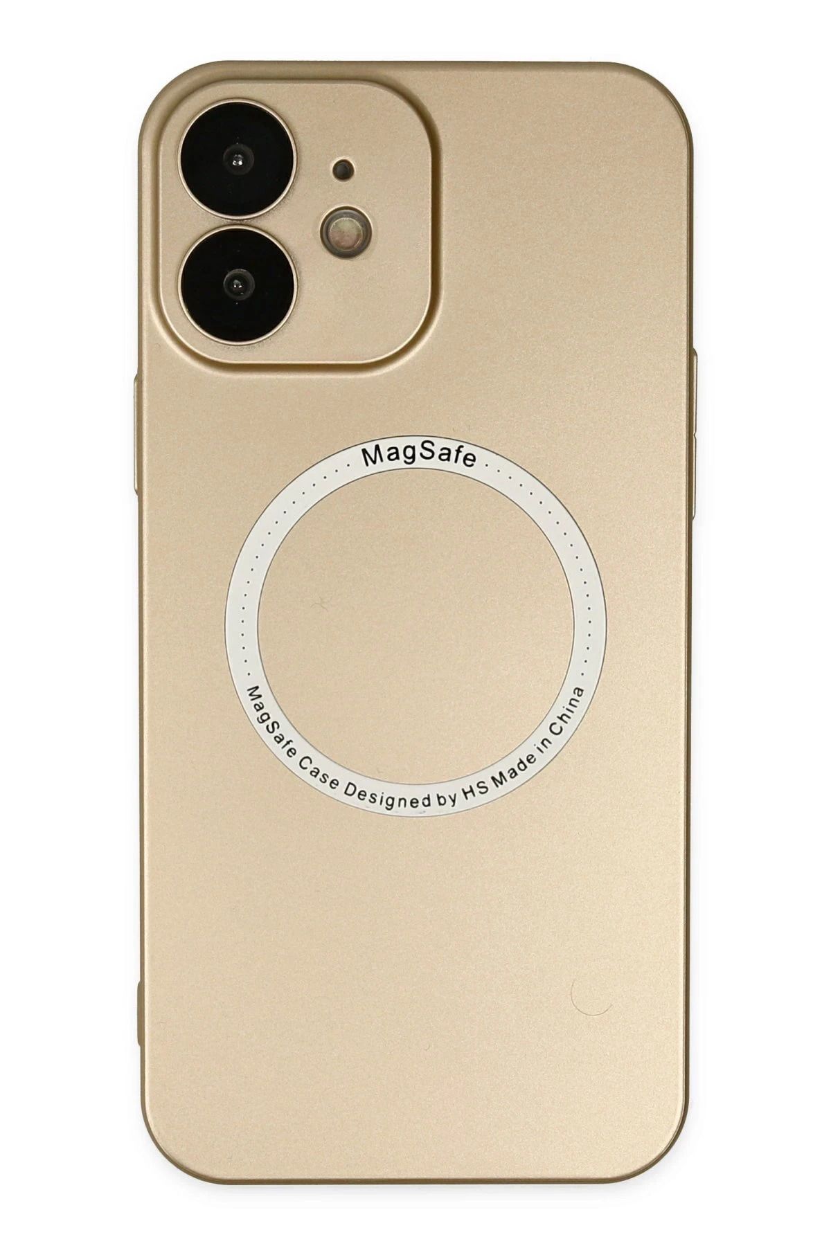 NewFace iPhone 12 Kılıf Jack Magneticsafe Lens Silikon - Gold JOJUA
