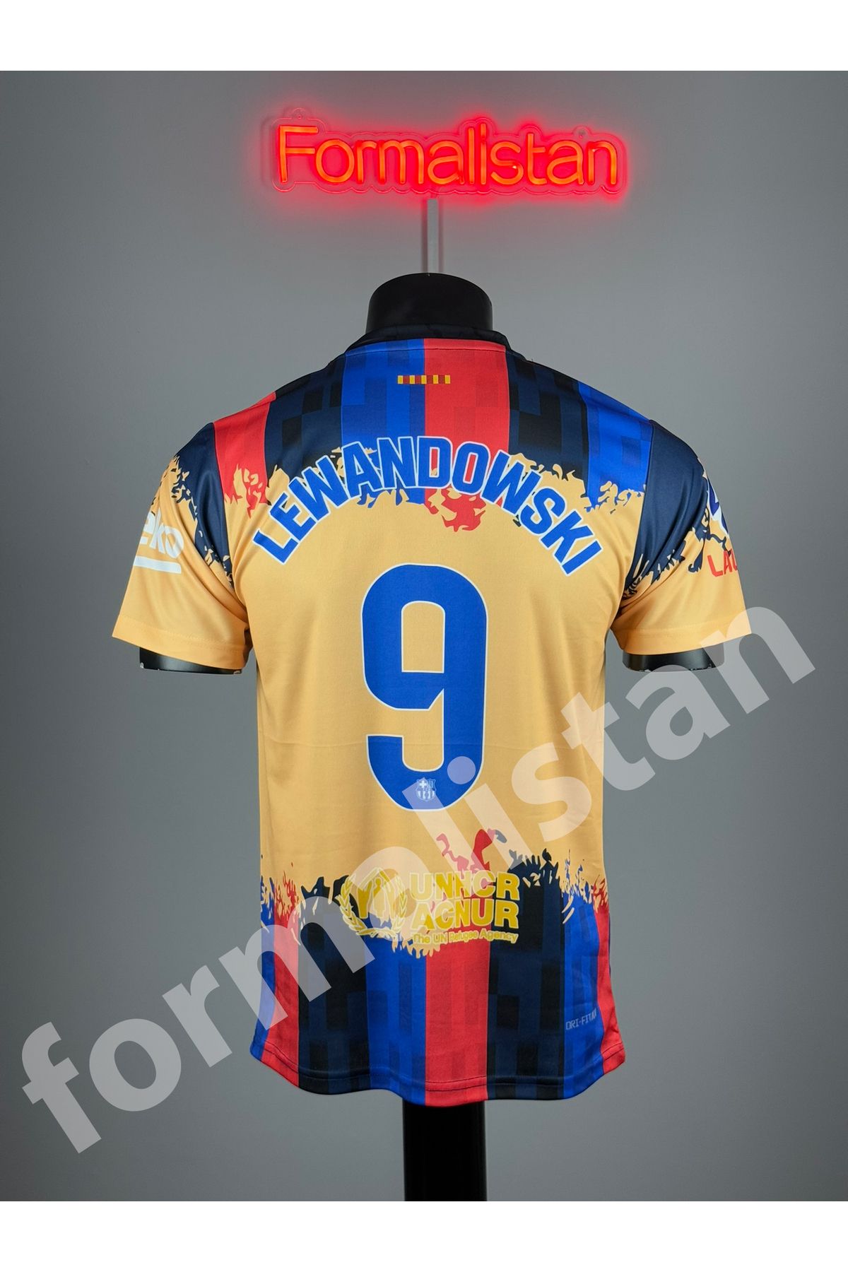 Quaxram Bar.ce.lona Lewandowskı Futbol Forması - Renkli