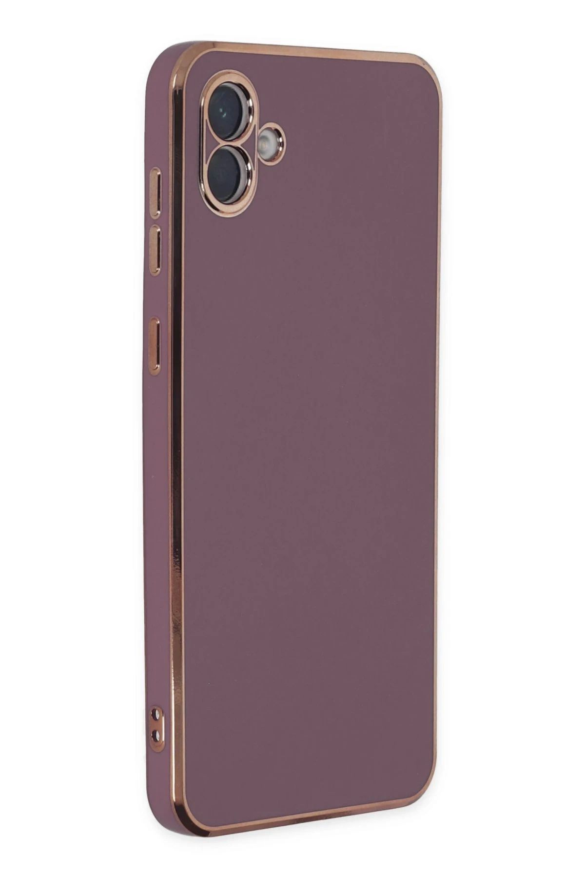 NewFace Samsung Galaxy A04 Kılıf Volet Silikon - Mor HNZRN