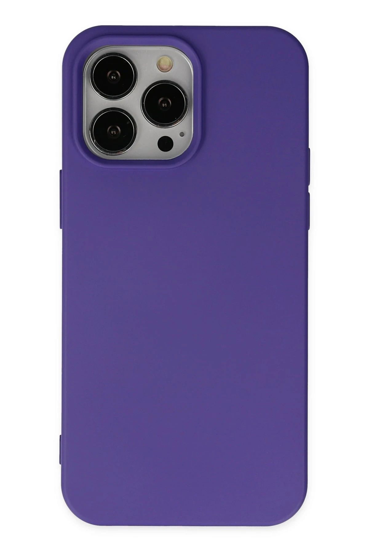NewFace iPhone 14 Pro uyumlu  Kılıf Nano içi Kadife Silikon - Mor JOJUA