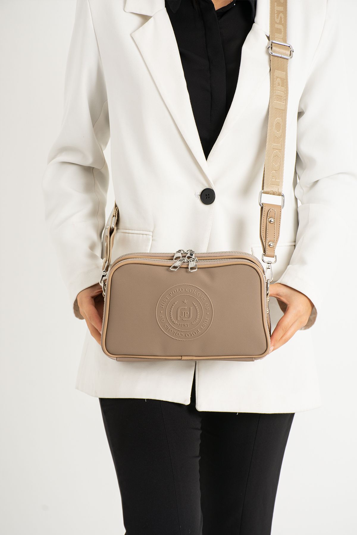 Babydoll Bag Kadın 3 Bölmeli Çapraz Askılı Çanta
