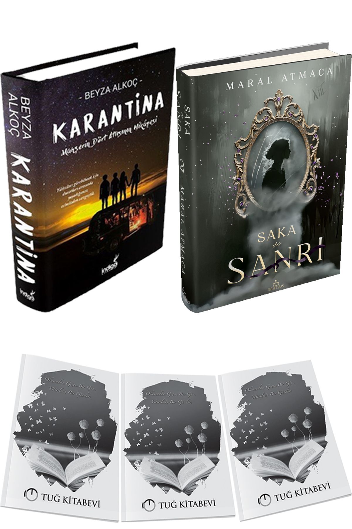 İndigo Kitap Karantina 1 Ciltli ve Saka ve Sanrı 2 Ciltli + Hediyeli