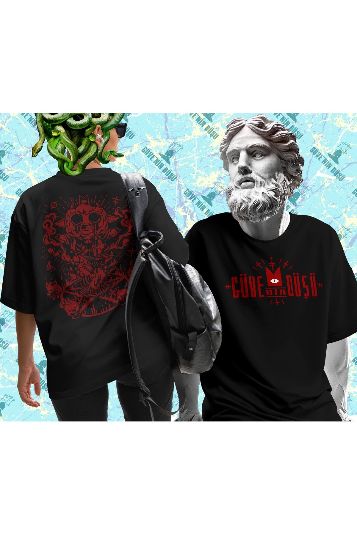 Güvenin Düşü Cult of the Lamb - Sacrifice - Oversize Tişört (Ön ve Arka Baskılı)
