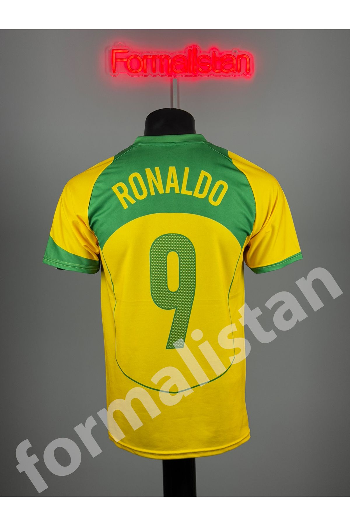Quaxram Brezilya Ronaldo 9 Futbol Forması - Sarı