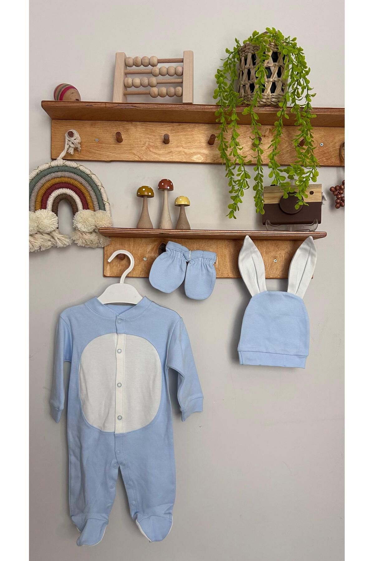 Rila Collection Bebek Tavşanlı 3'Lü Tulum Seti