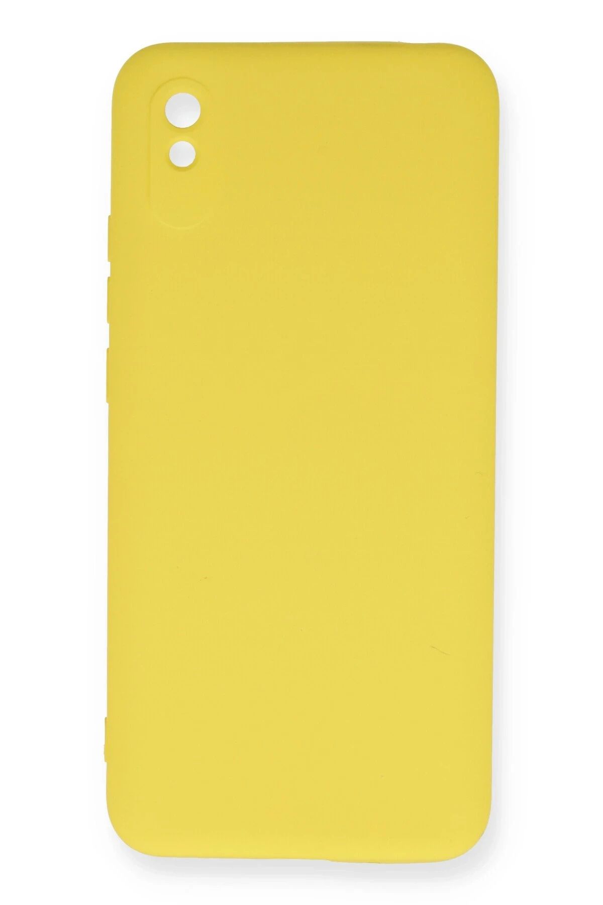NewFace Xiaomi Redmi 9A Kılıf Nano içi Kadife Silikon - Sarı JOJUA