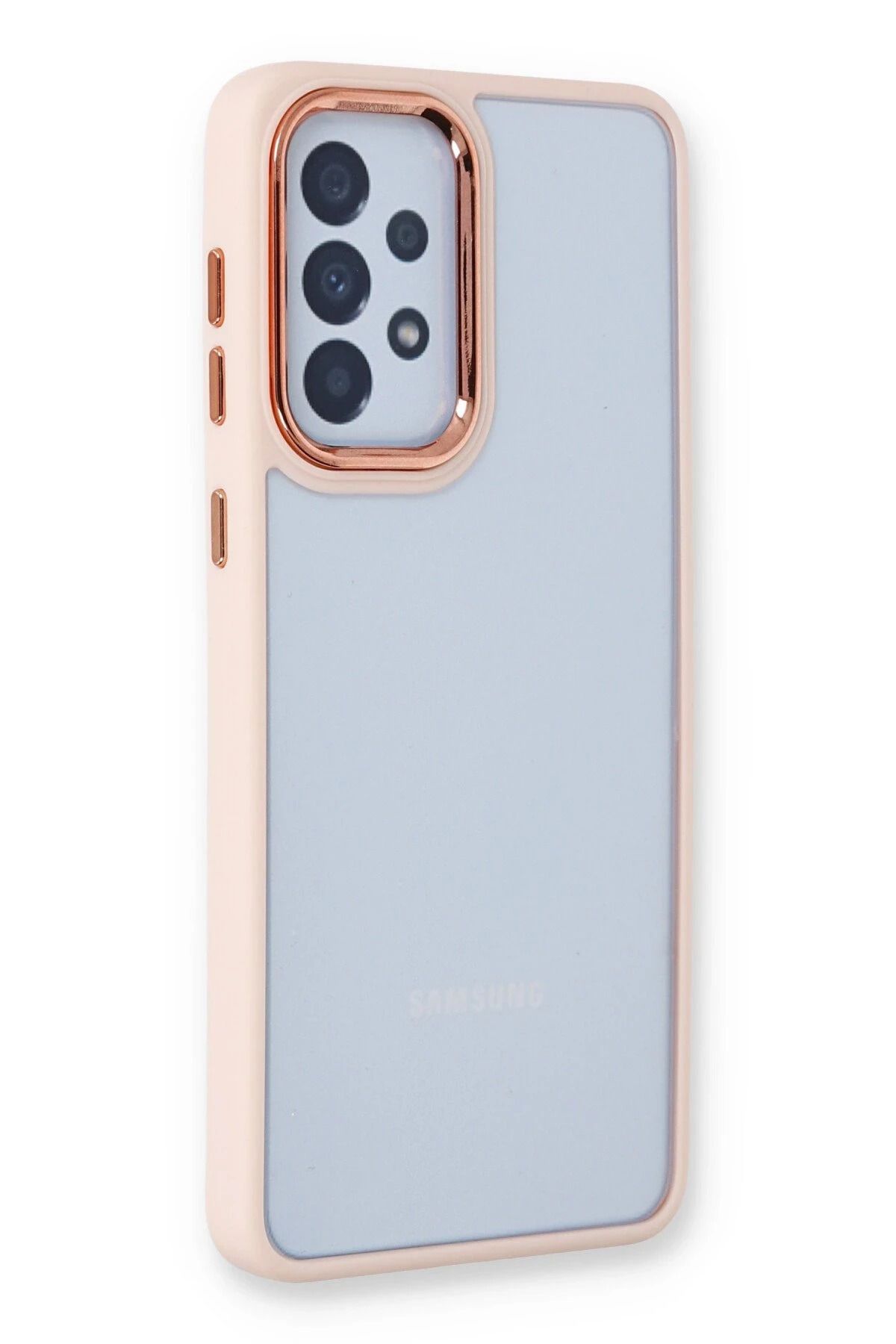 NewFace Samsung Galaxy A23 4G Kılıf Dora Kapak - Pudra FLKRY