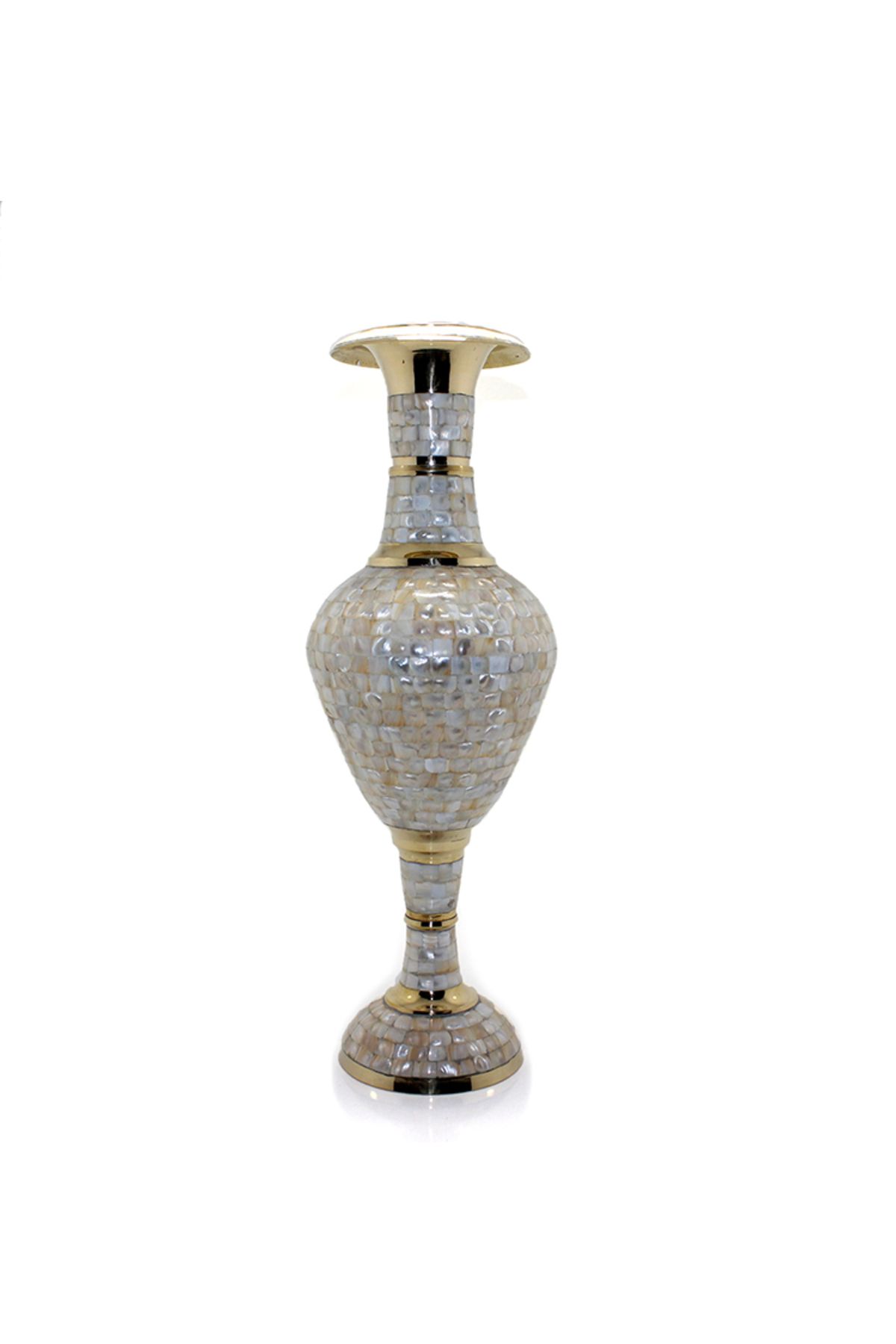 Tunastore Pirinç Sedefli Vazo 35 Cm