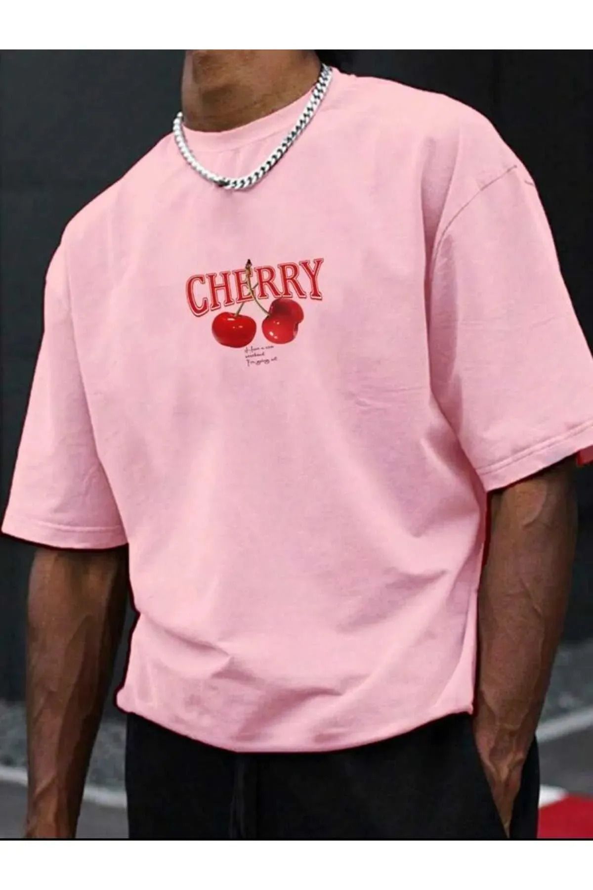 FeaR LeeS Cherry Red Bomb Oversize Unisex Trend Tshirt