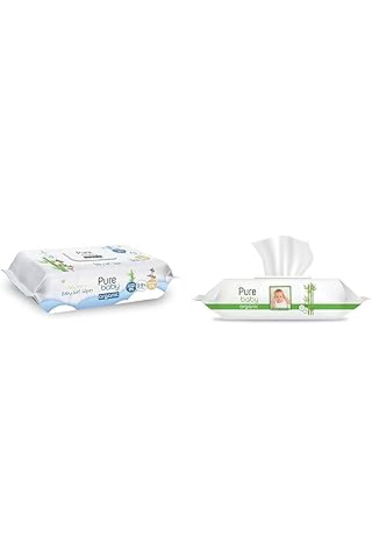 Mu Art Pure Baby Yenidoğan Islak Havlu Büyük Paket + Bambu Ölü Islak Havlu Büyük Paket