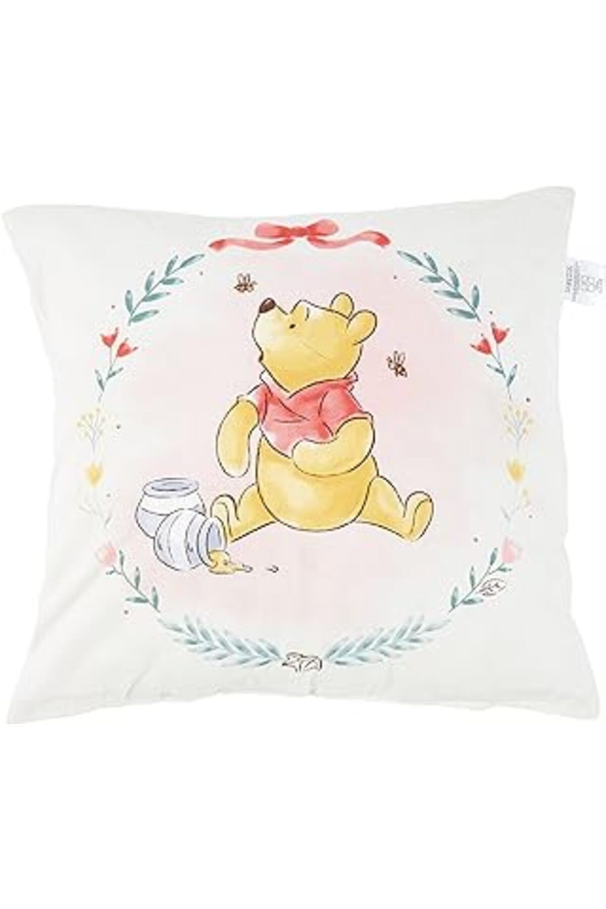karadağsb Taç Disney Winnie The Pooh Lisanslı Karakter Baskılı%100 Pamuk Kırlent, Çok Renkli, 40X40 Cm