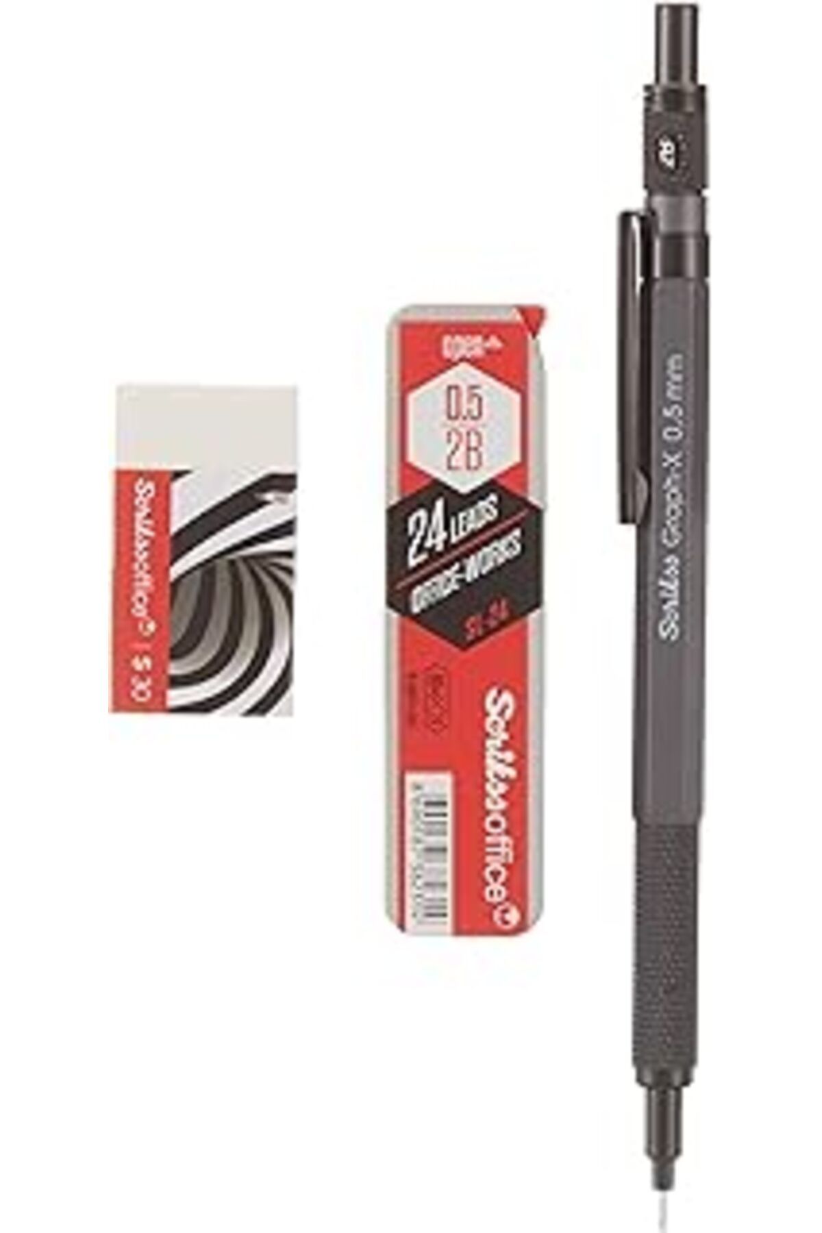 nazeninstoğu Scrikss Office Graphx 3'Lü Set Versatil Kalem 0.5 Mm Antrasitsilgimin 0.5 Mm