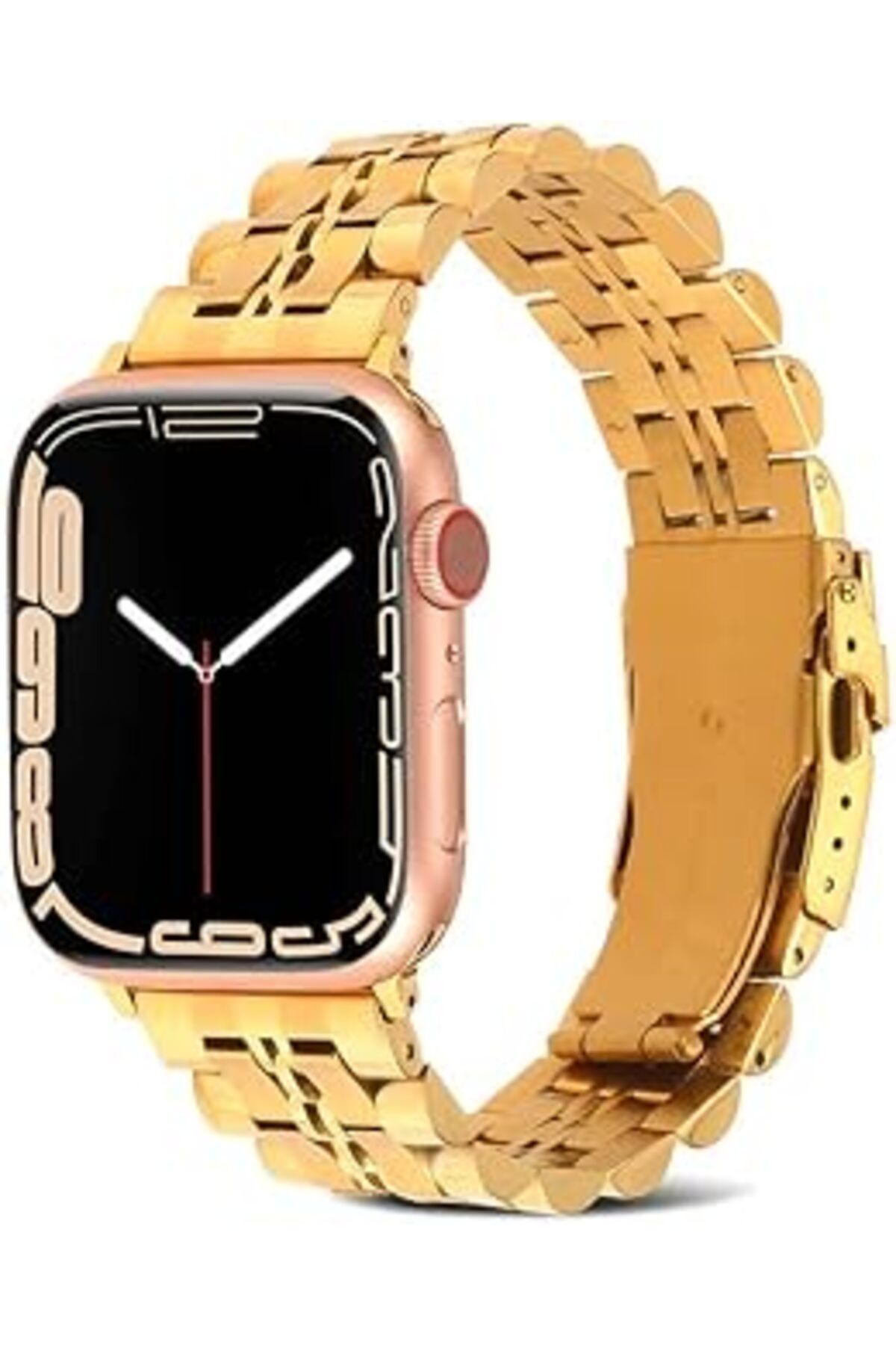 karadağsb Zore Apple İle Uyumlu Watch 42Mm Krd-54 Metal Kordon Gold