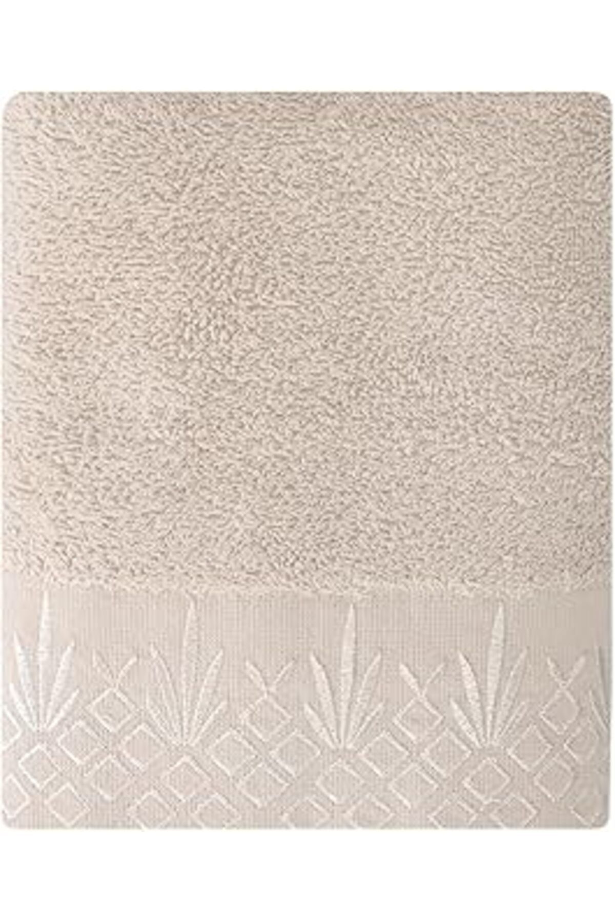NZM TİCARET Sty Barra Gri Nakışlı Havlu 50x90