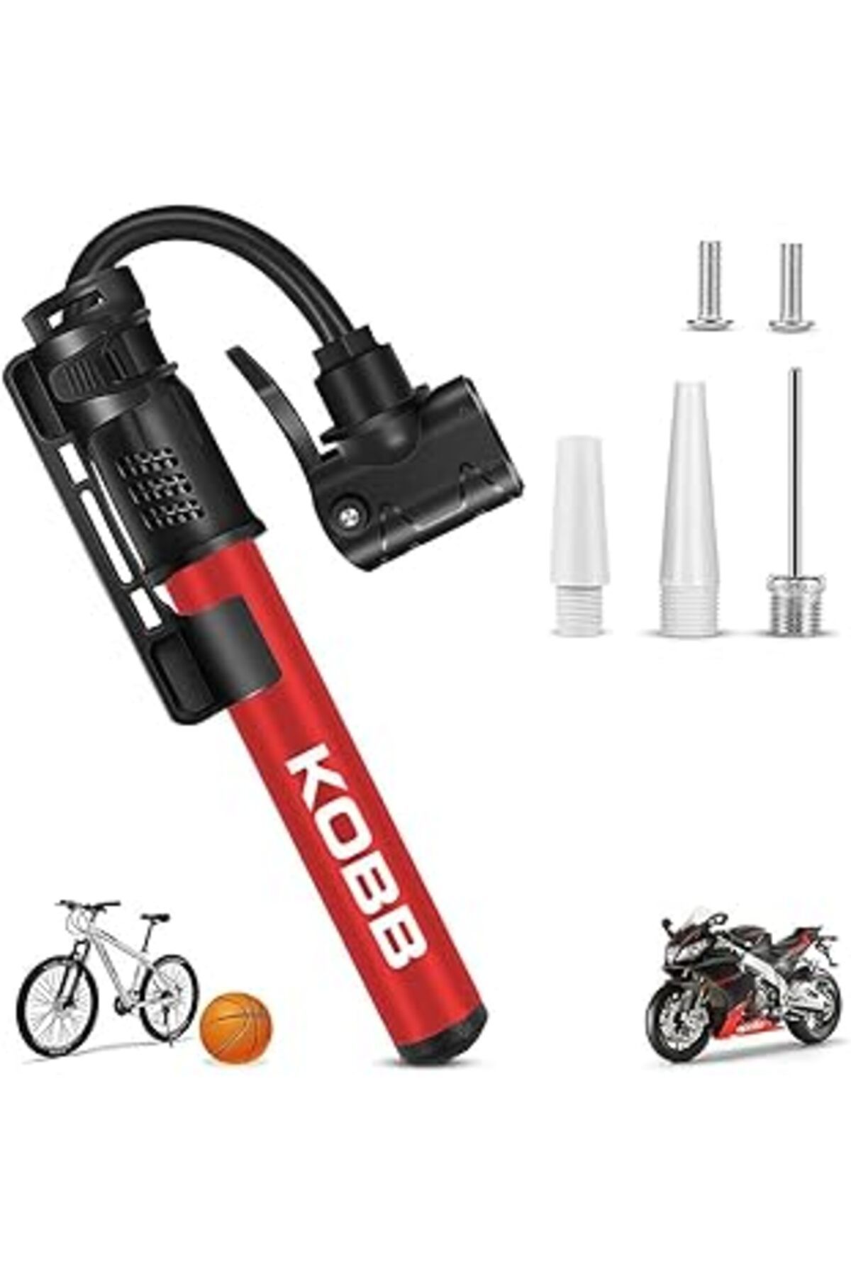 Mu Art Ahşap Kobb Kb2203 87 Psi Bisiklet Lastik Şişirme Taşınabilir Mini El Pompası Ve Bisiklet Montaj Aparatı,