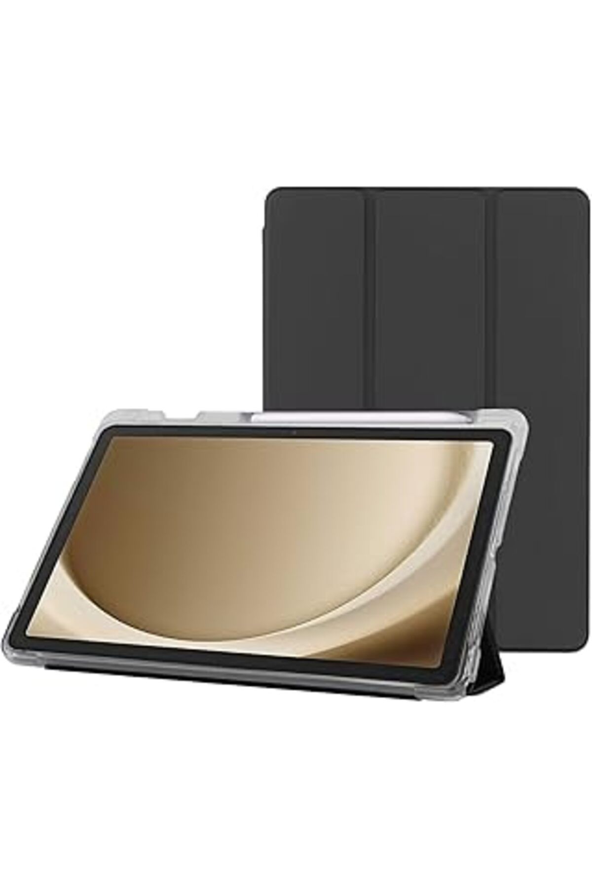 Mu Art Galaxy Tab A9+ Plus 11 Inç Uyumlu Smart Kılıf, S Pen Kalemlikli, Trifold, Esnek, Mat, Darbeye Tam D