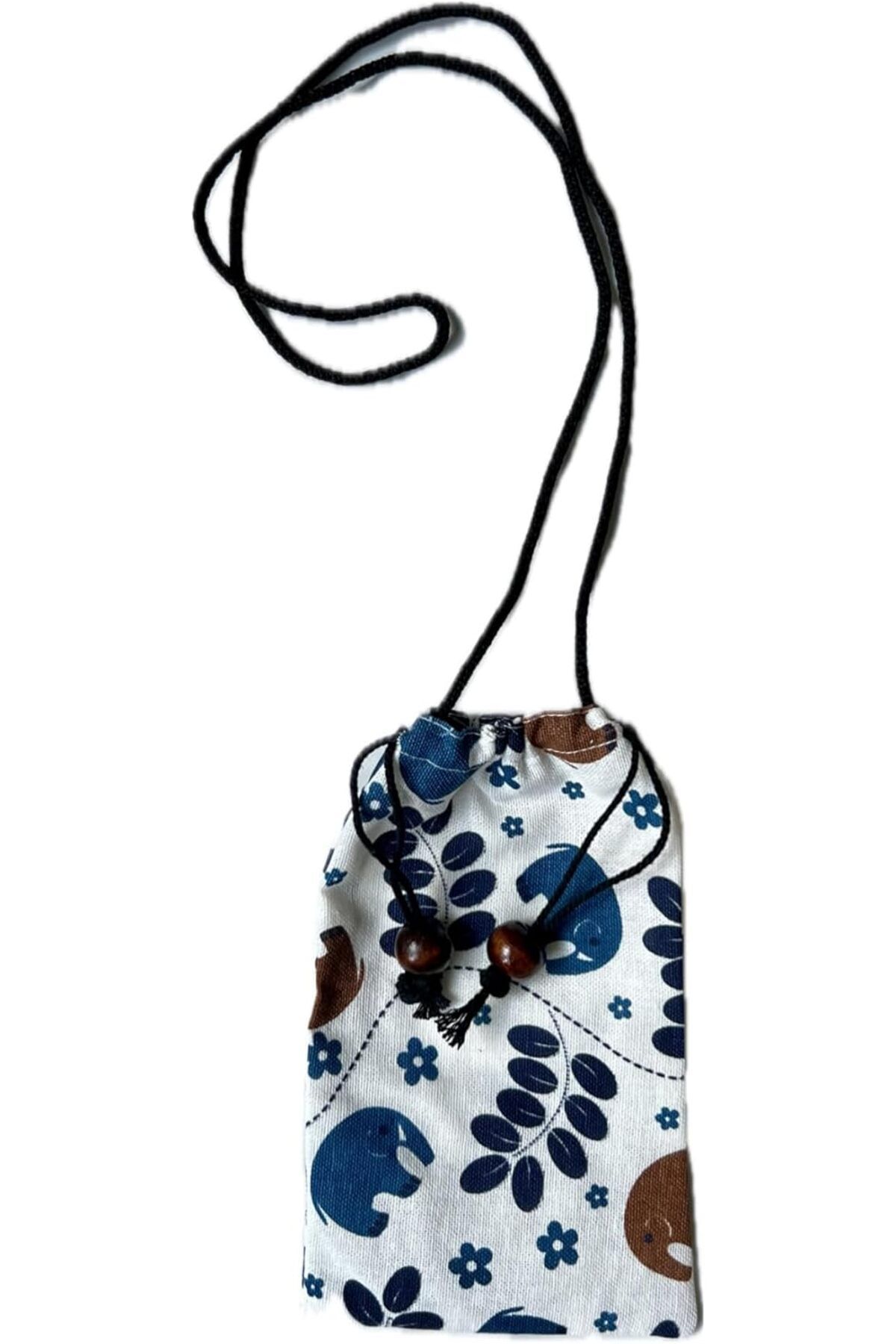 Generic-2 Pcs of Cloth Drawstring Mini Bag With Strap Ancient Style (01) 5