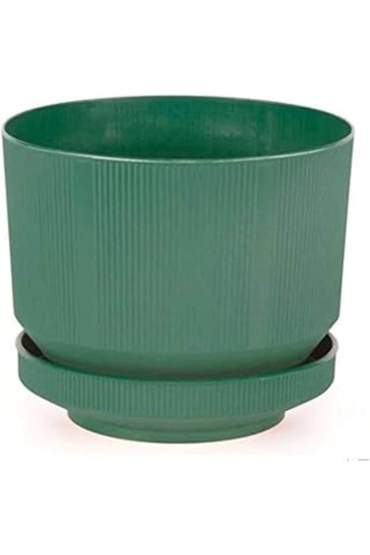 karadağsb Plastik Tabaklı Saksı 1 Adet (Yeşil) 6 Lt