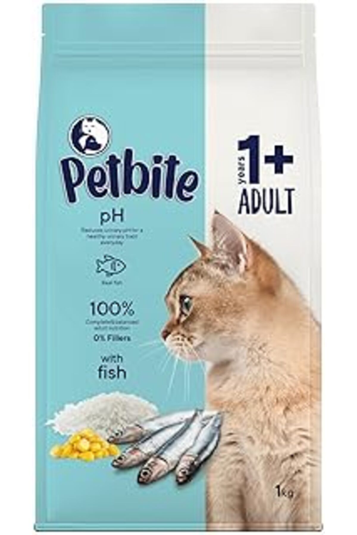 karadağsb Petbite Yetişkin Kediler İçin Balık Etli Kuru Kedi Maması (1 Kg, Balık)