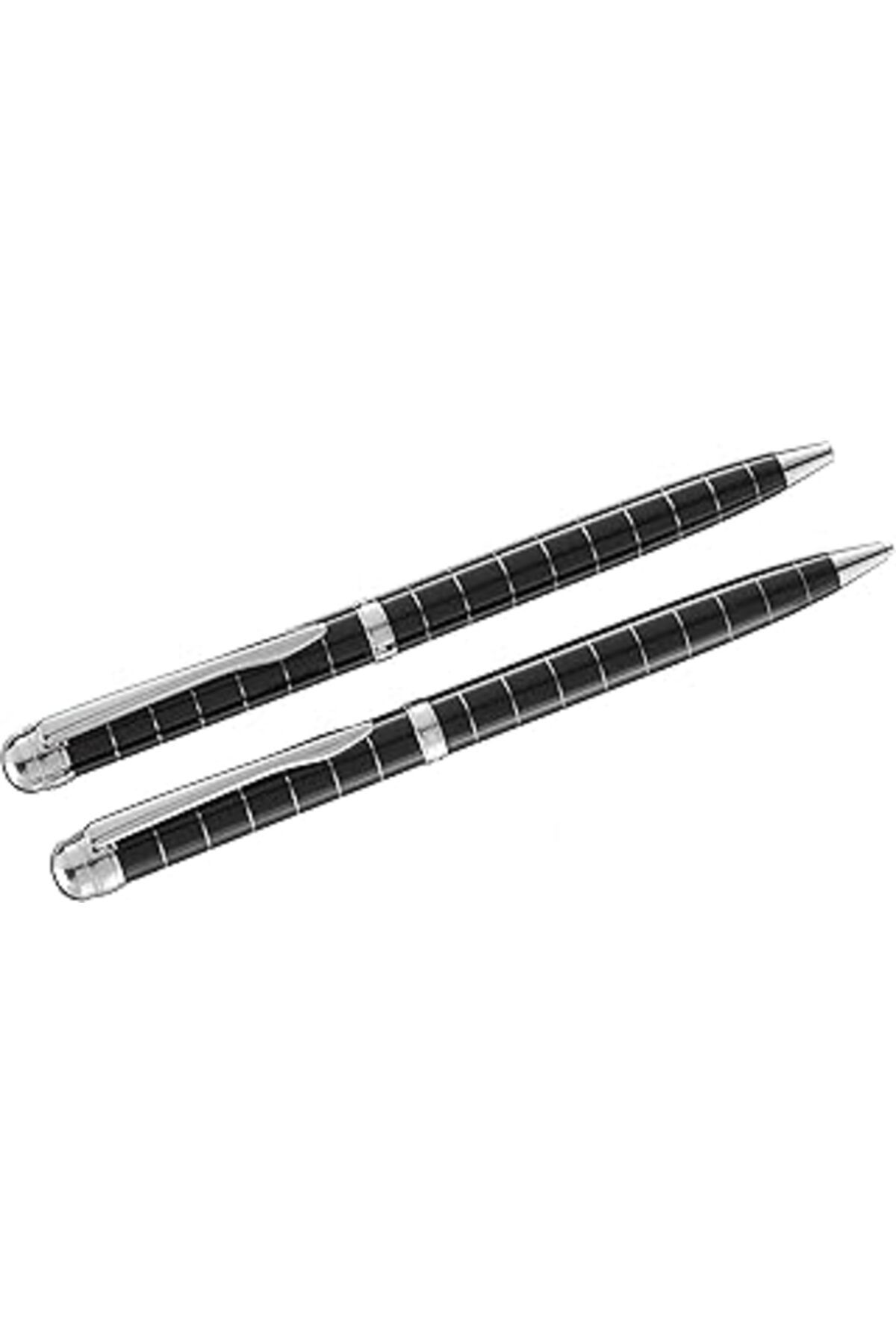 Mu Art Steelpen Capital Serisi 283 Siyah Çizgili Tükenmez Kalem+Versatil Kalem