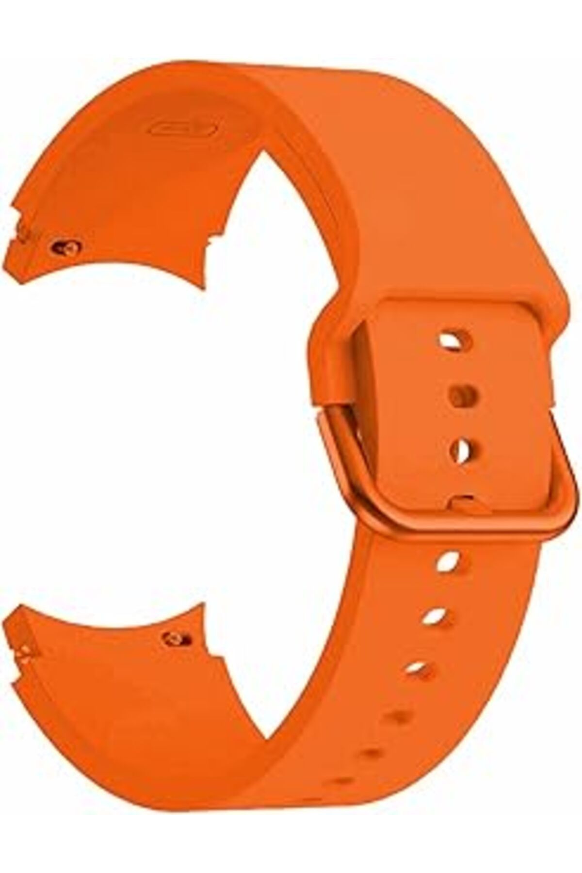 Pazarcan Microsonic Samsung Galaxy Watch 4 44Mm Için Kordon Solid Silicone Band Turuncu