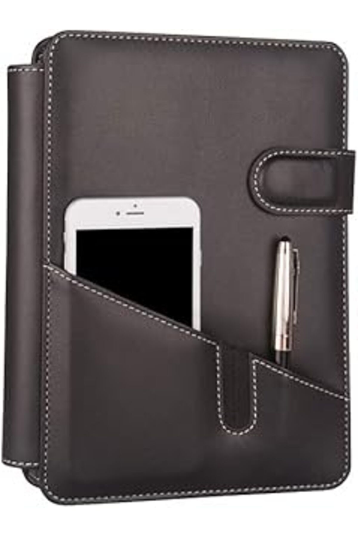 Mu Art 2K 5281 Ajanda Tarihsiz Çizgili 17X24 Ajanda Defter 160 Yaprak Ivory Kağıt Suni Deri Telefon Kılıfl