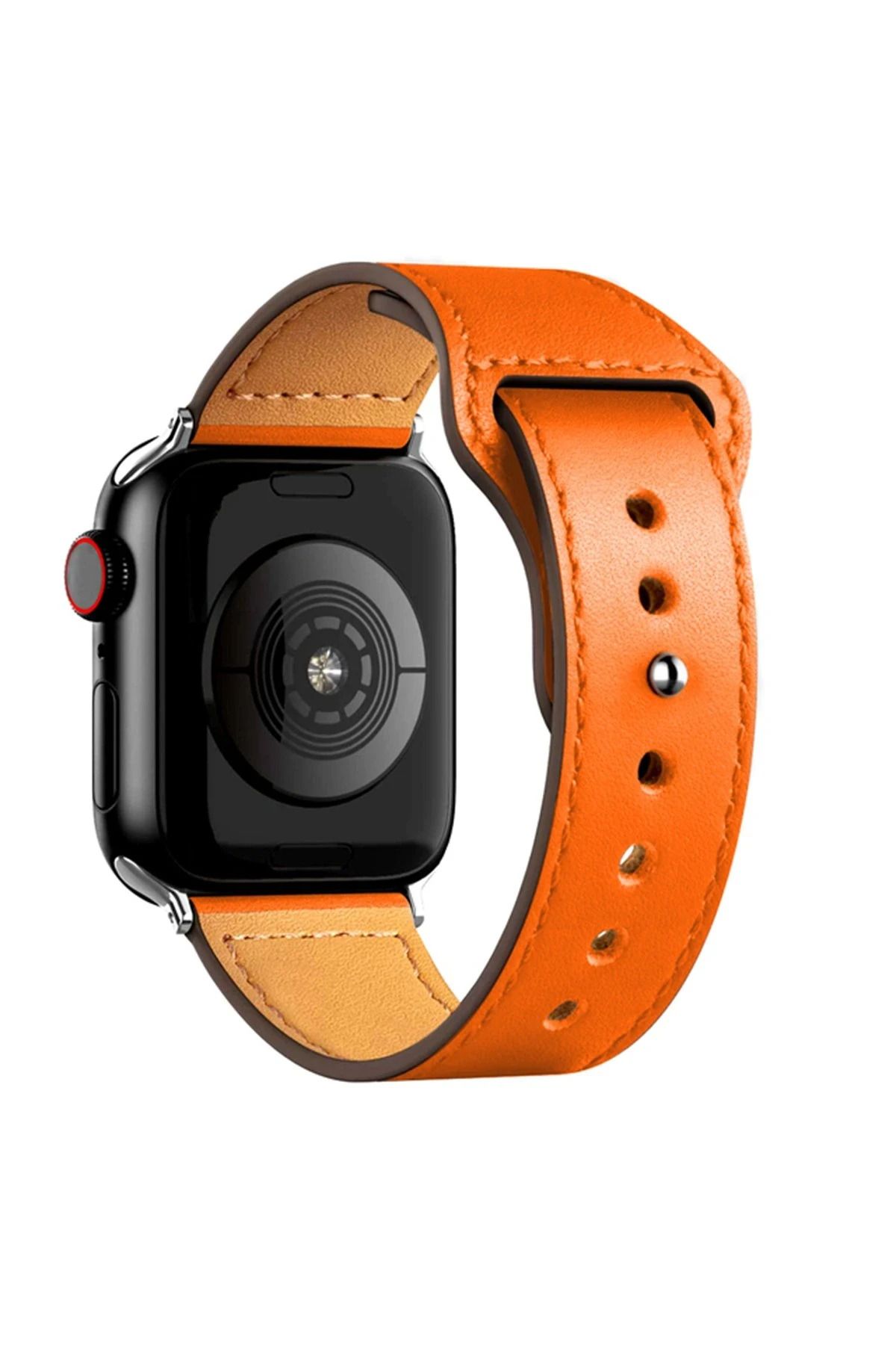 NewFace Apple Watch 38mm KR415 Luaz Deri Kordon - Turuncu BSTMY