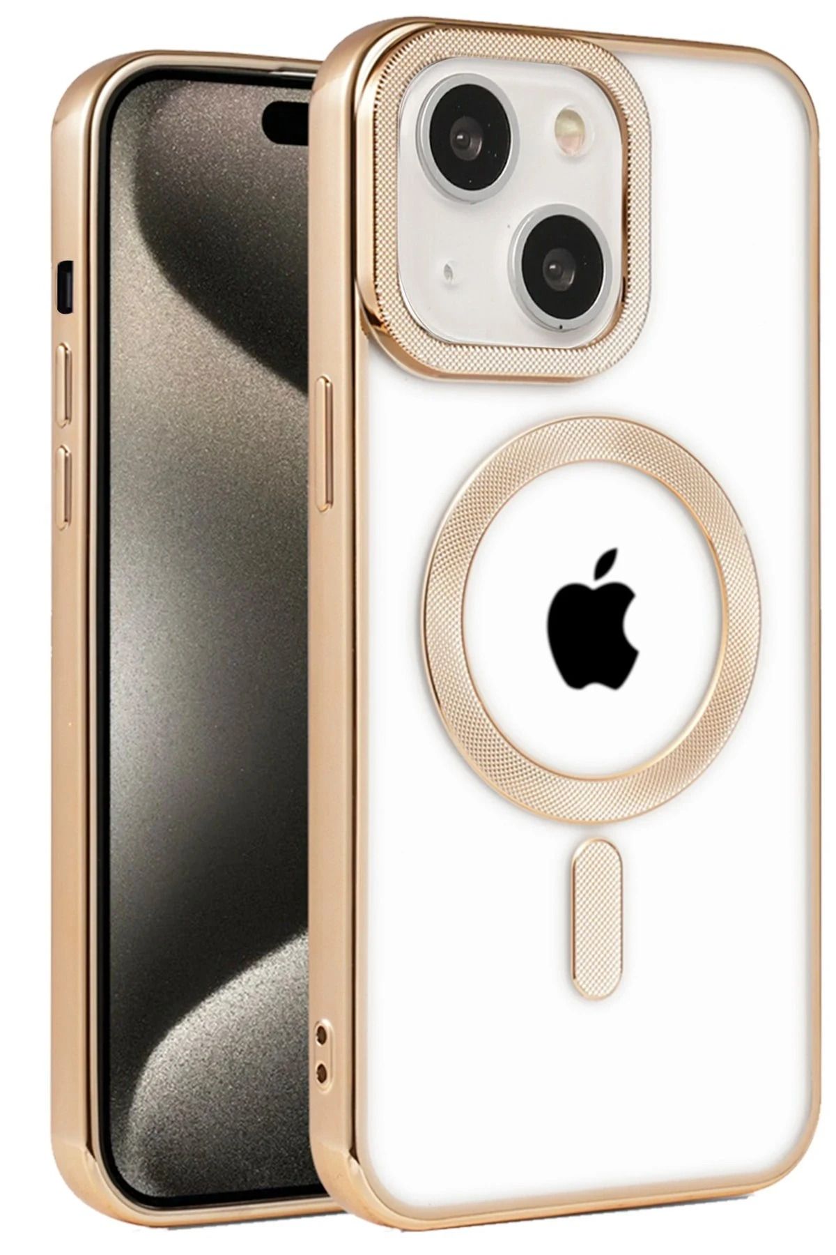 NewFace iPhone 15 Kılıf Kronos Magsafe Kapak - Gold JOJUA