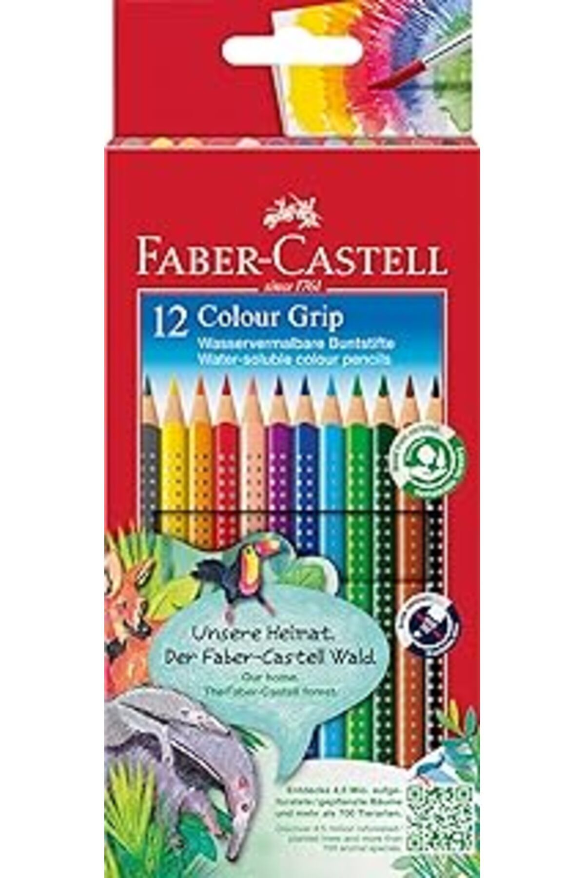 NZM TİCARET Faber-Castell 2001 Boya Kalemi, Karton Kutu, 12 Renk