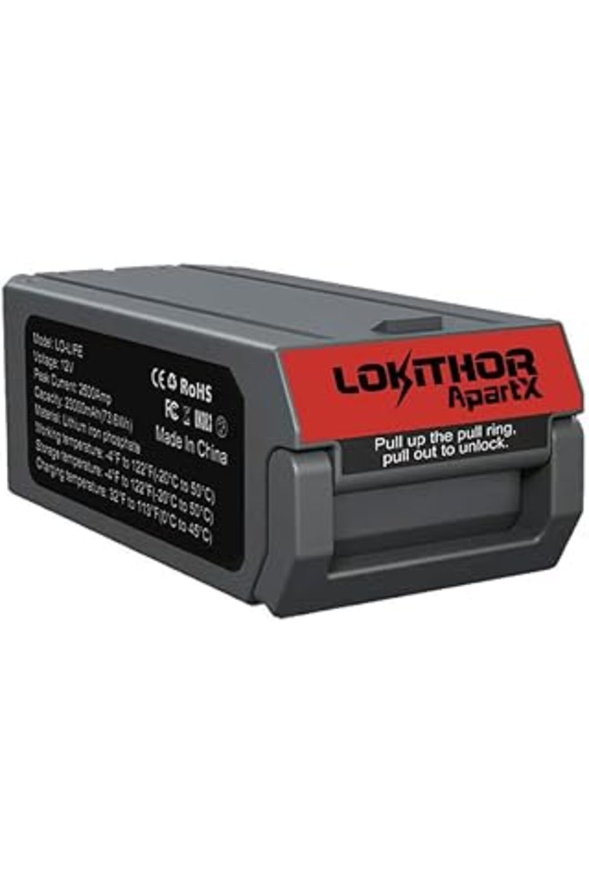 Pazarcan Lokithor Life 12.8 Volt Lifepo4 2500 A Takviye Gücü Apartx Ile Uyumlu Yedek Akü