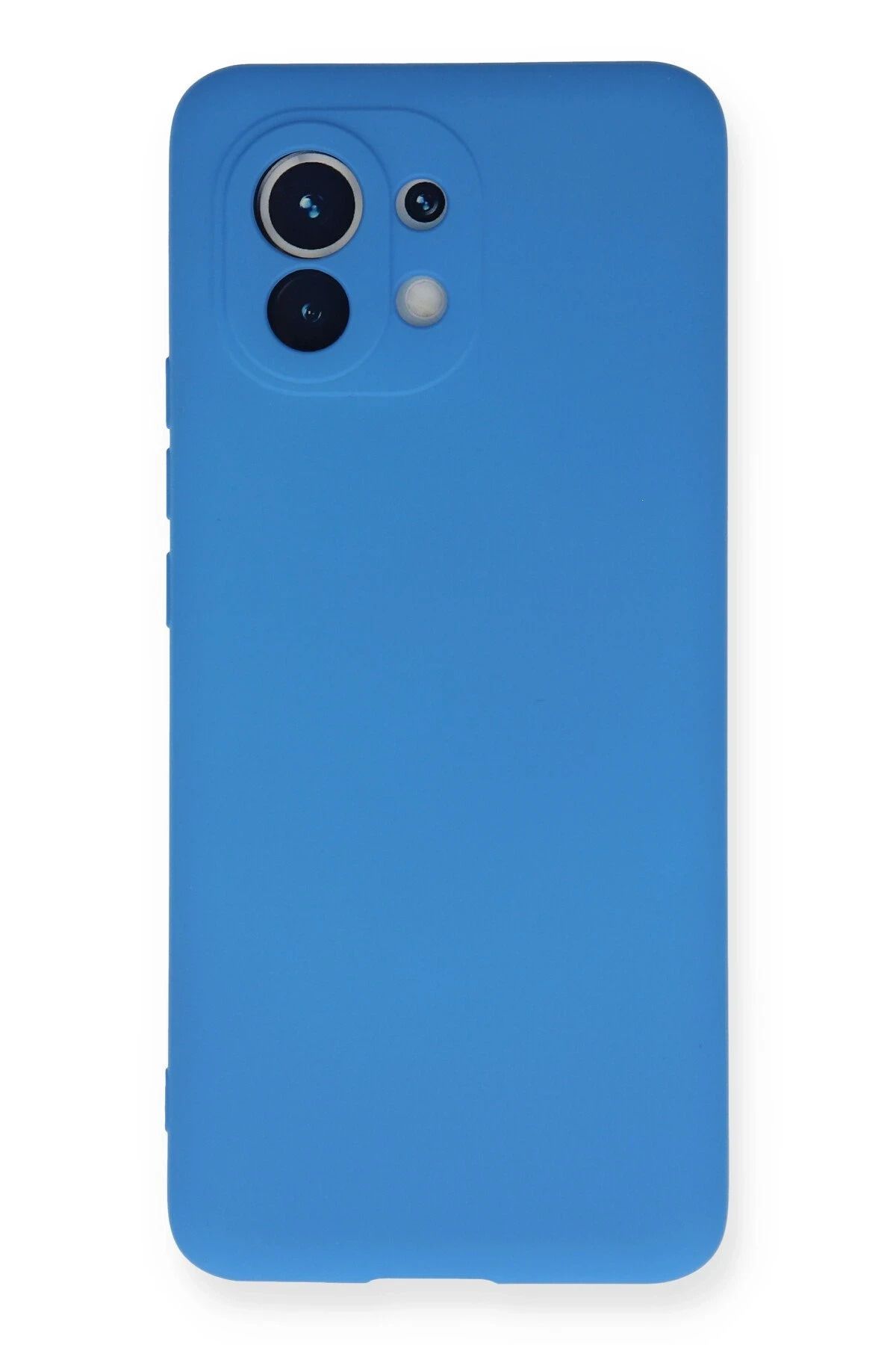 NewFace Xiaomi Mi 11 Uyumlu Kılıf Nano içi Kadife Silikon - Mavi HNZRN