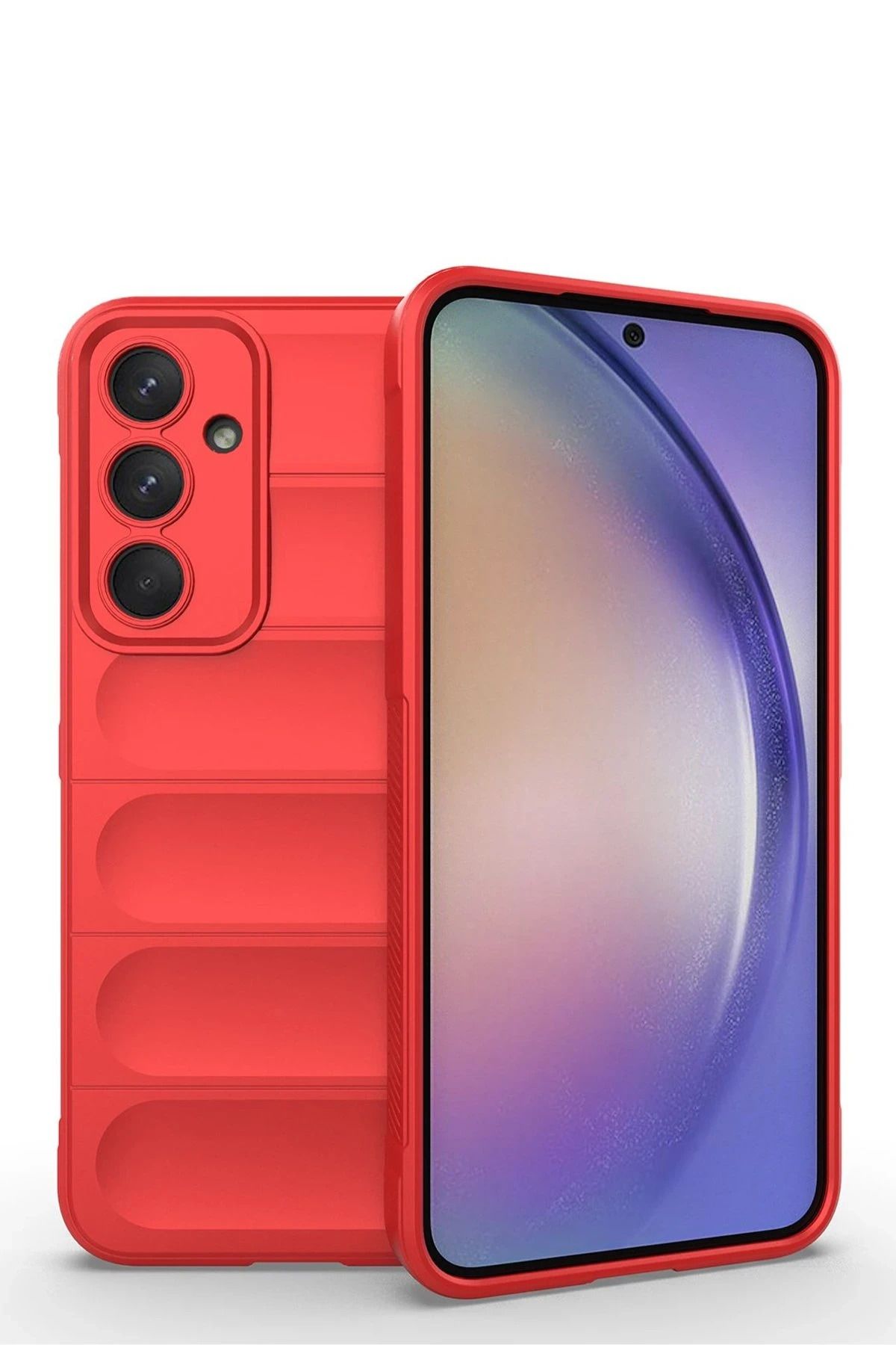 NewFace Samsung Galaxy M14 5G Kılıf Optimum Silikon - Kırmızı JOJUA