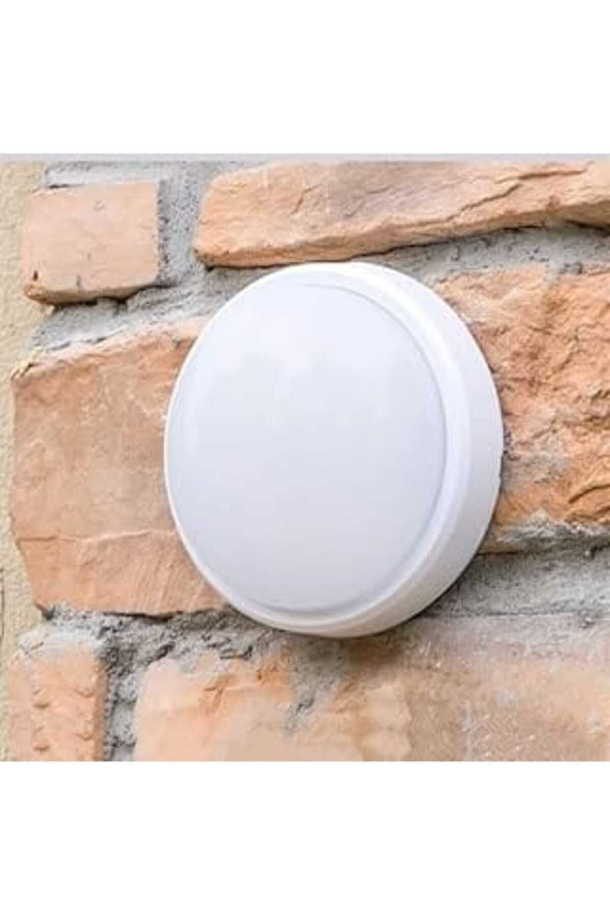 NETWORK ART 15W Artos Beyaz Led Nem Su Geçirmez Banyo Bahçe Balkon Tavan Duvar Lambası Beyaz Işık 6500K Ip65 Dı