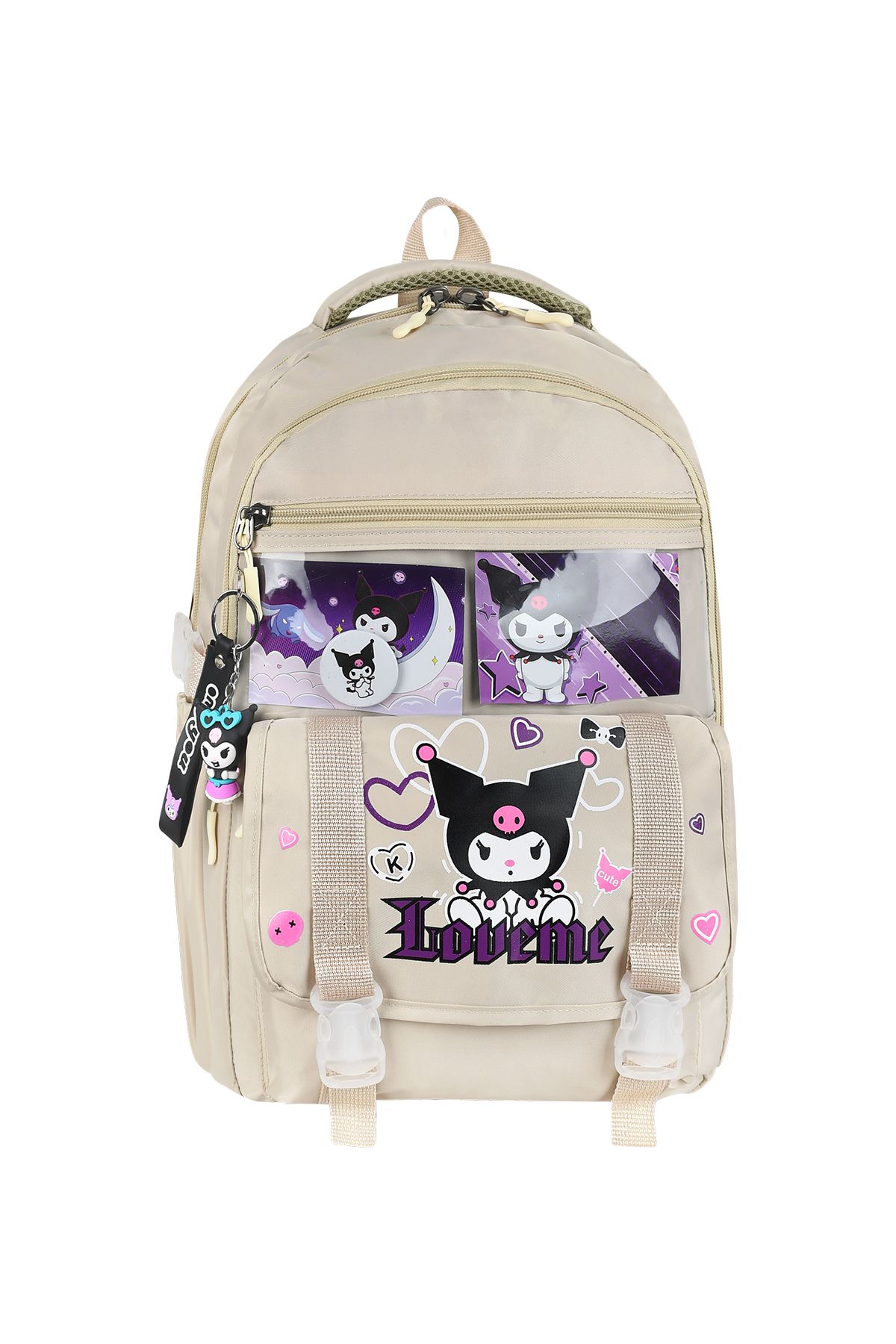SADDLEBAG Loveme Ortapedik İlkokul Sırt Çantası Beslenmeli Kalemlikli 3' Lü Takım