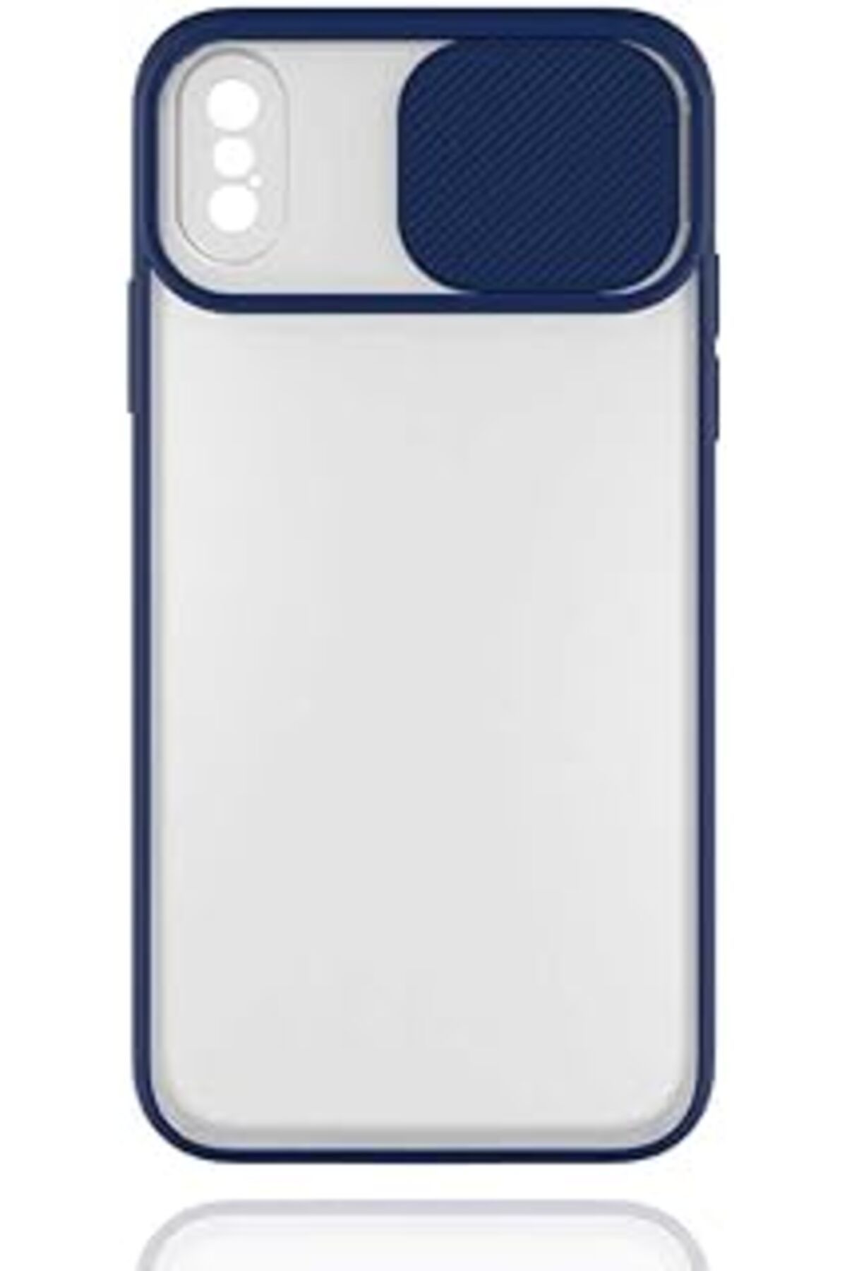 Pazarcan Cupcase®Apple Iphone X/Xs Uyumlu Kılıf Kamera Lens Korumalı Sürgülü Yüksek Korumalı Buzlu Transpara
