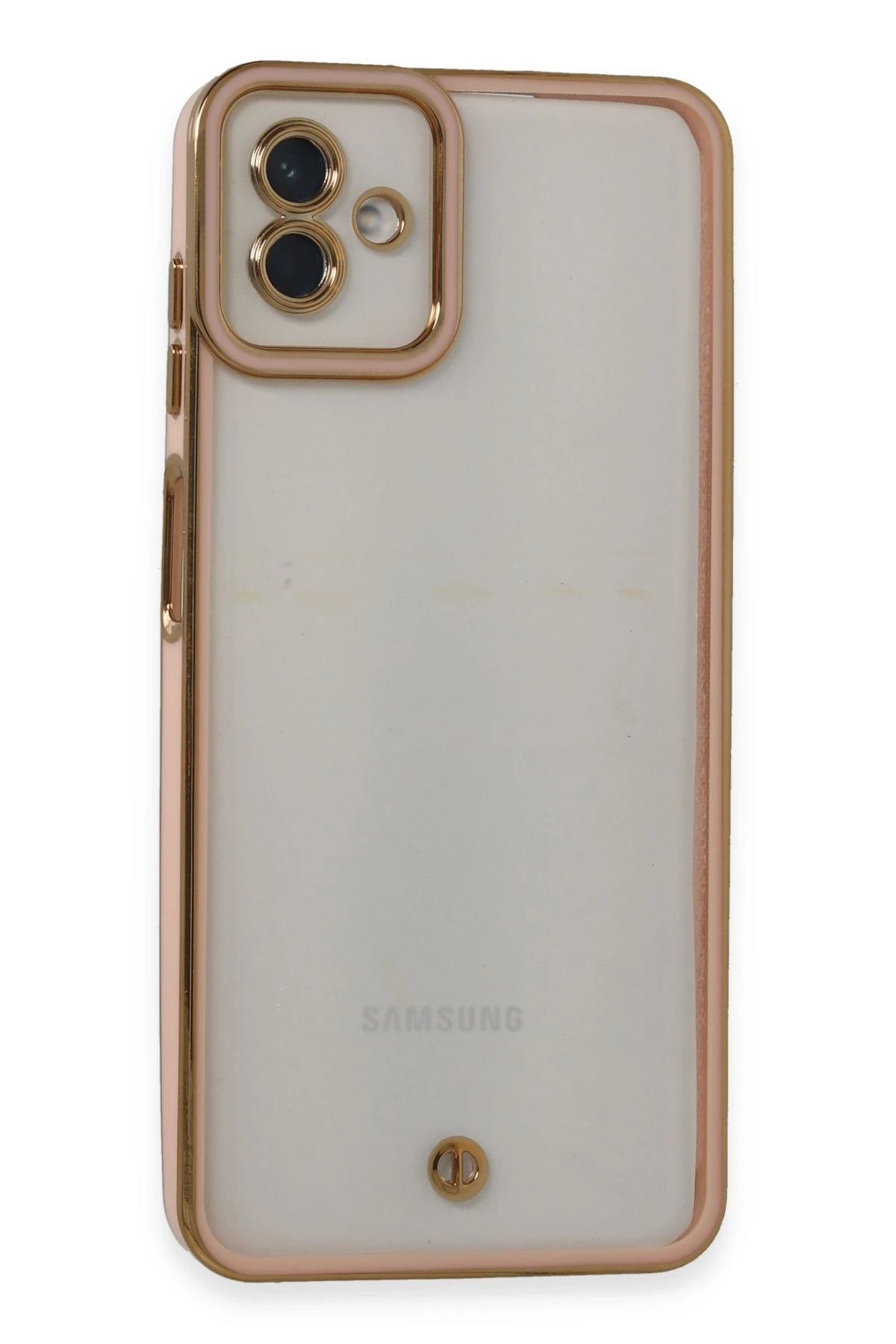 NewFace Samsung Galaxy A04 Kılıf Liva Lens Silikon - Pudra JOJUA