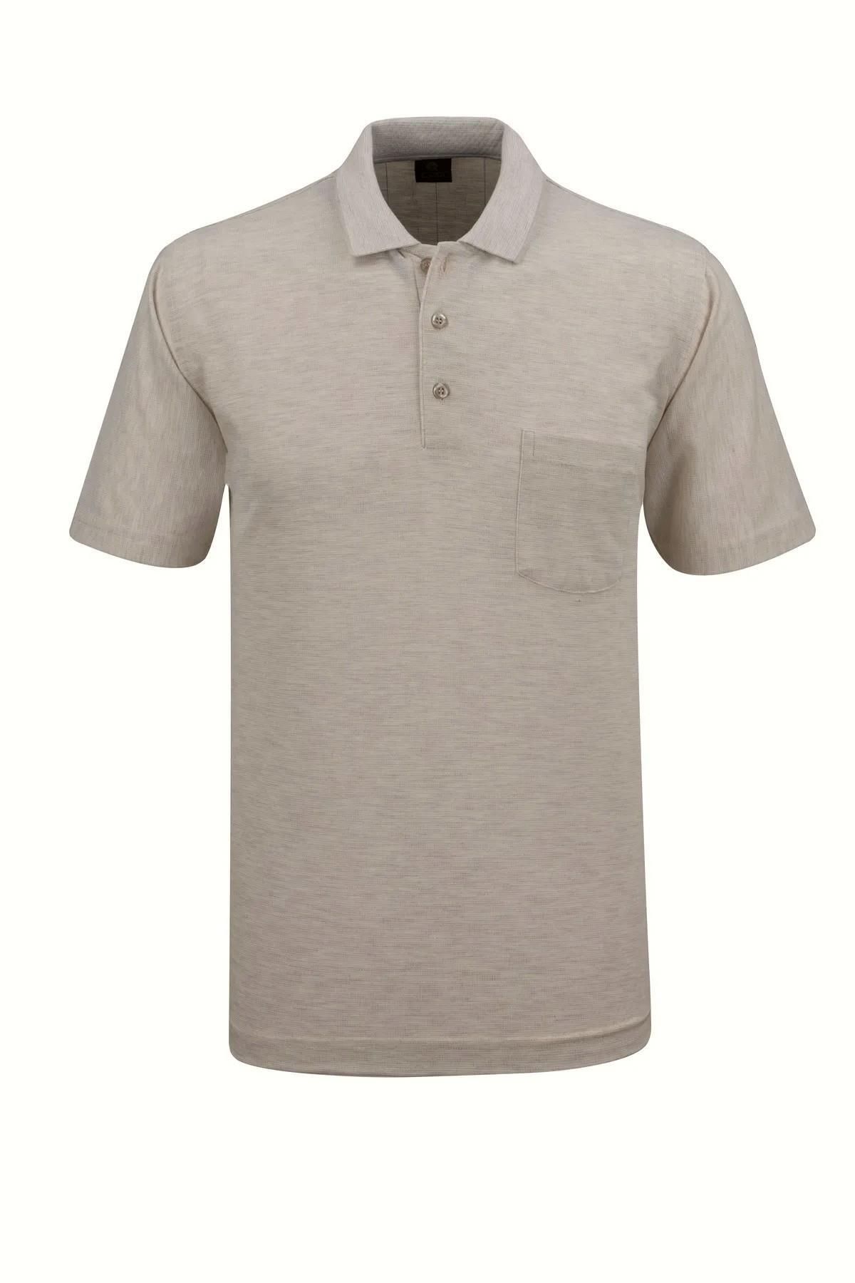 Çizgi Triko Erkek Polo Yaka Cepli Tişört 5113 BGL-ST04563