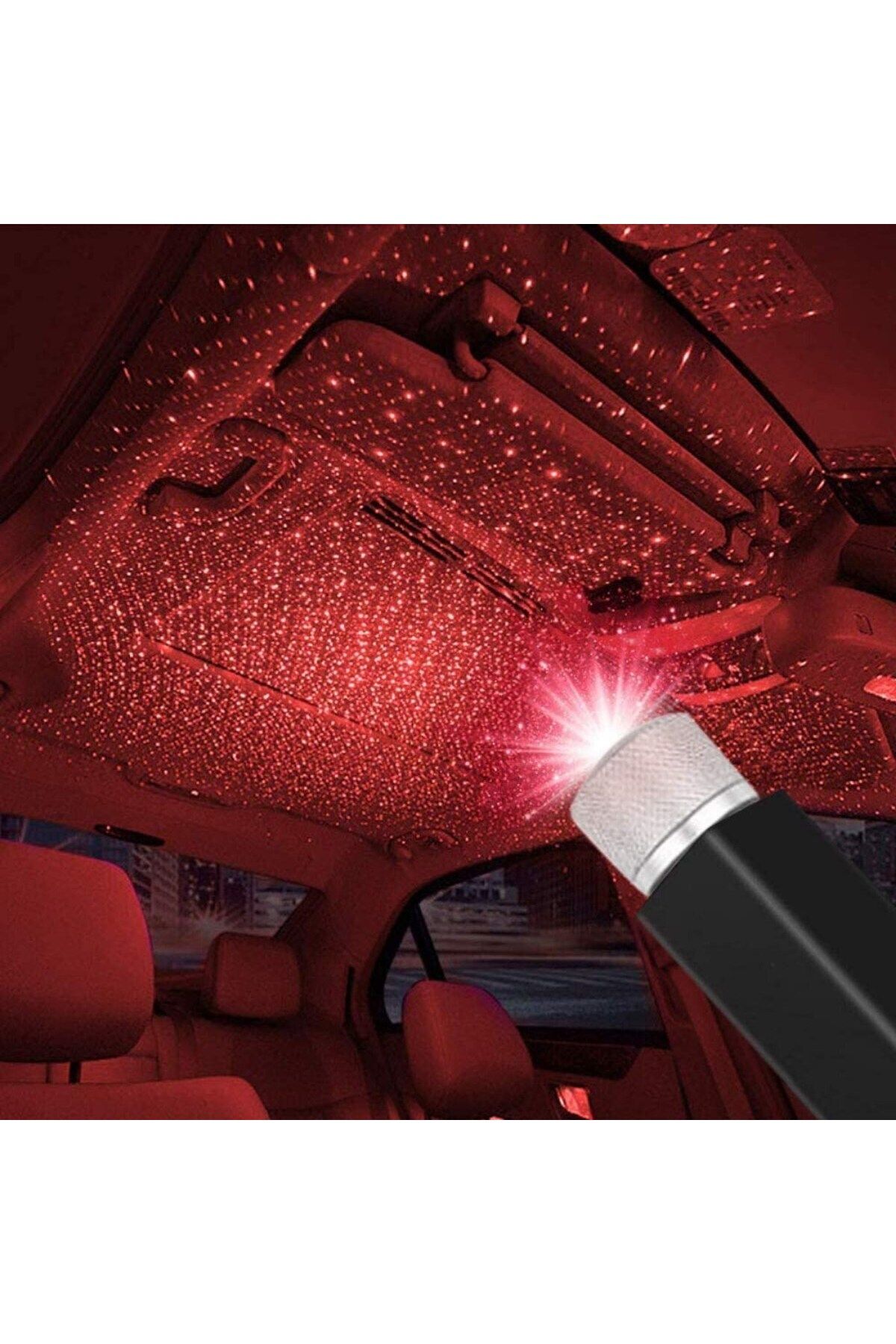 Emperium Kırmızı Ayak Altı Tavan Led Araç içi Aydınlatma Oto Araba İç Disko Ayarlanır USB Lamba Işık (5122)