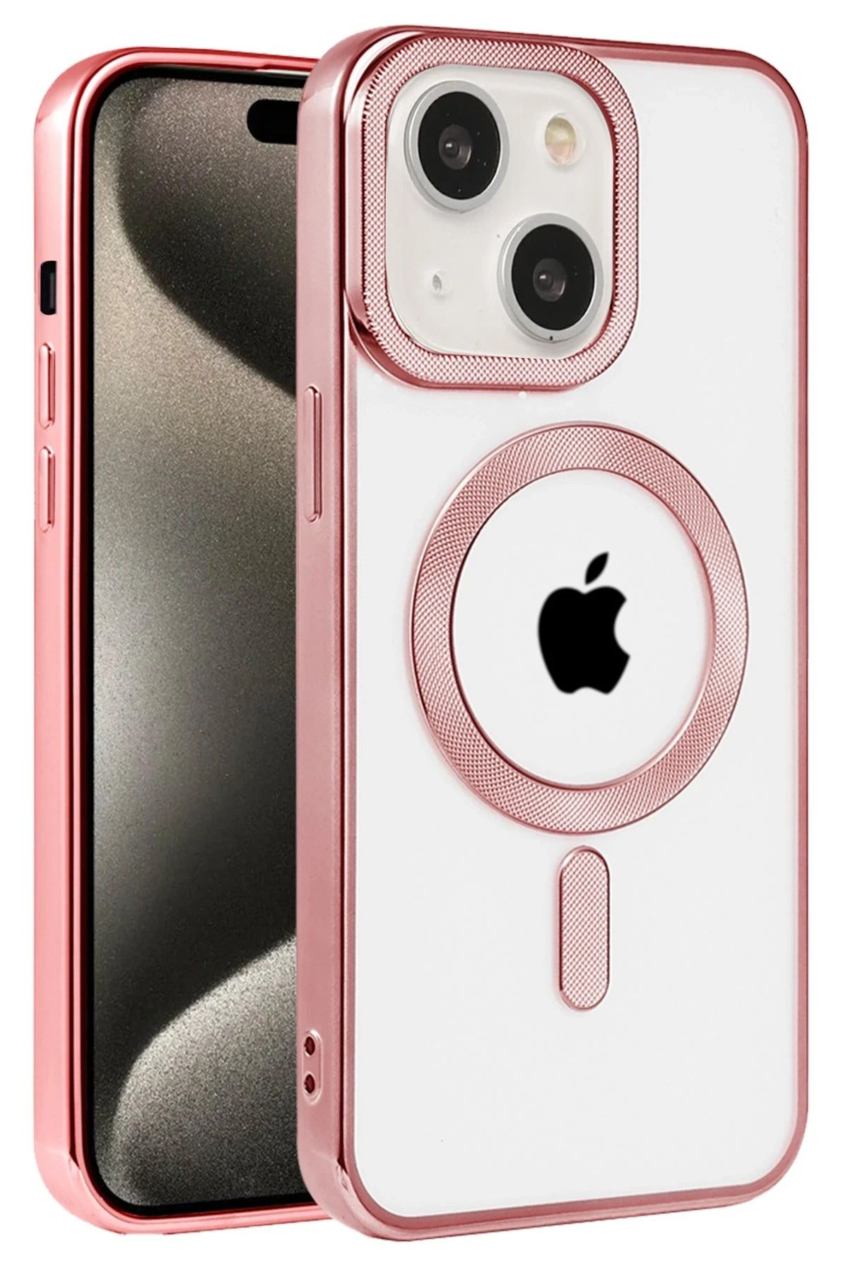 NewFace iPhone 15 Kılıf Kronos Magsafe Kapak - Rose Gold JOJUA