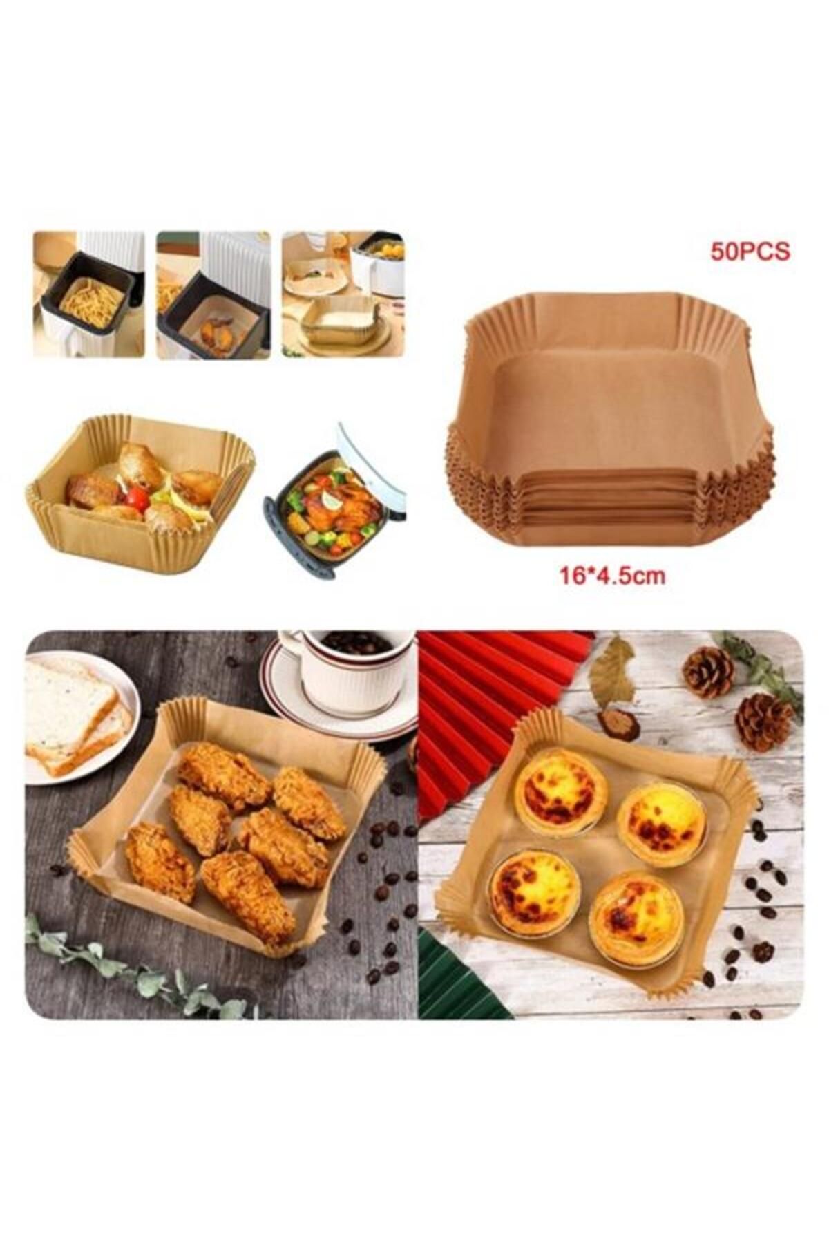 robotrend Büyük Boy Air Fryer Fritöz Pişirme Kağıdı 50 Adet