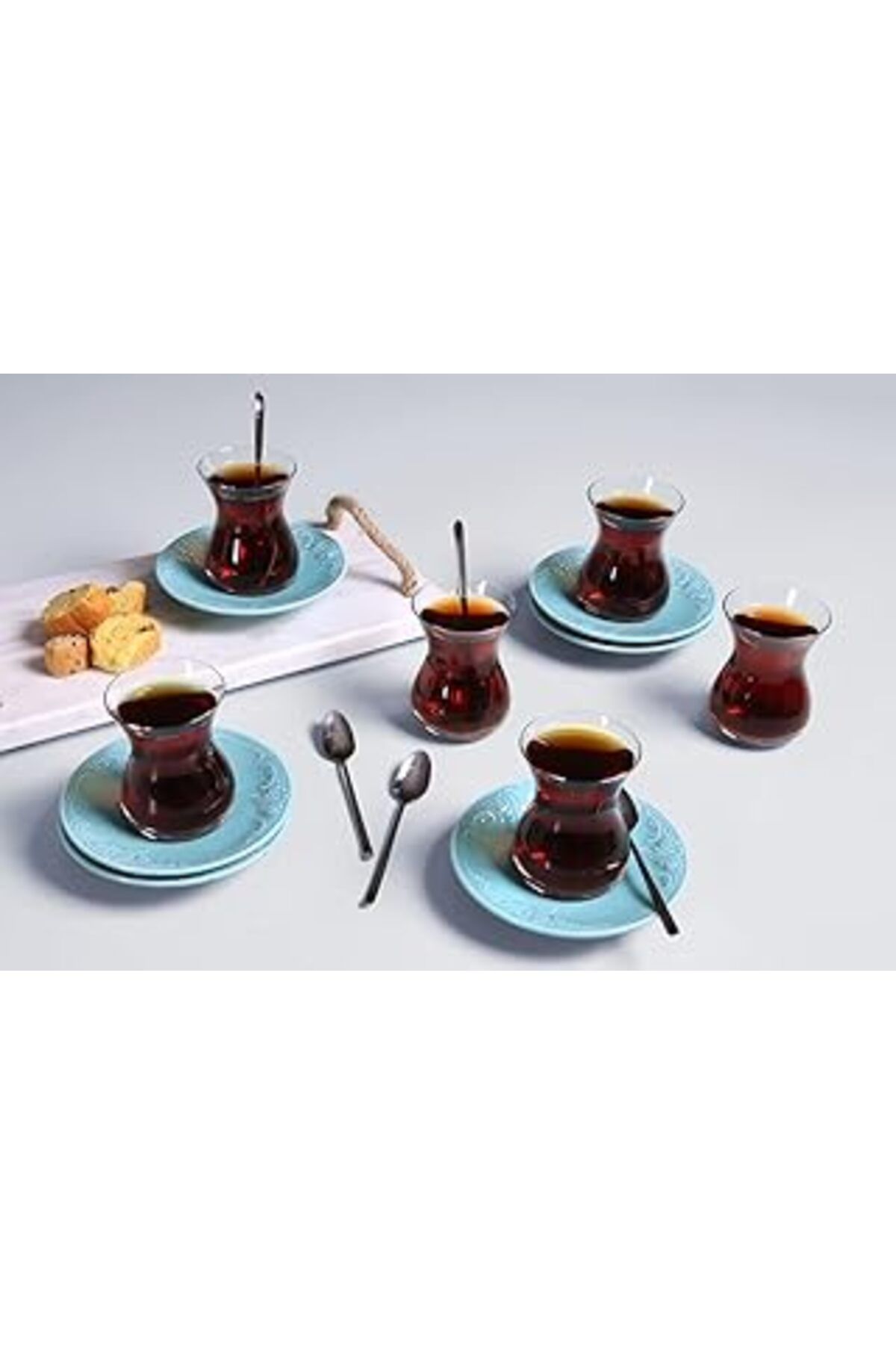 Mu Art Porland Suzanne Seasons Turkuaz 6 Kişilik Çay Takımı