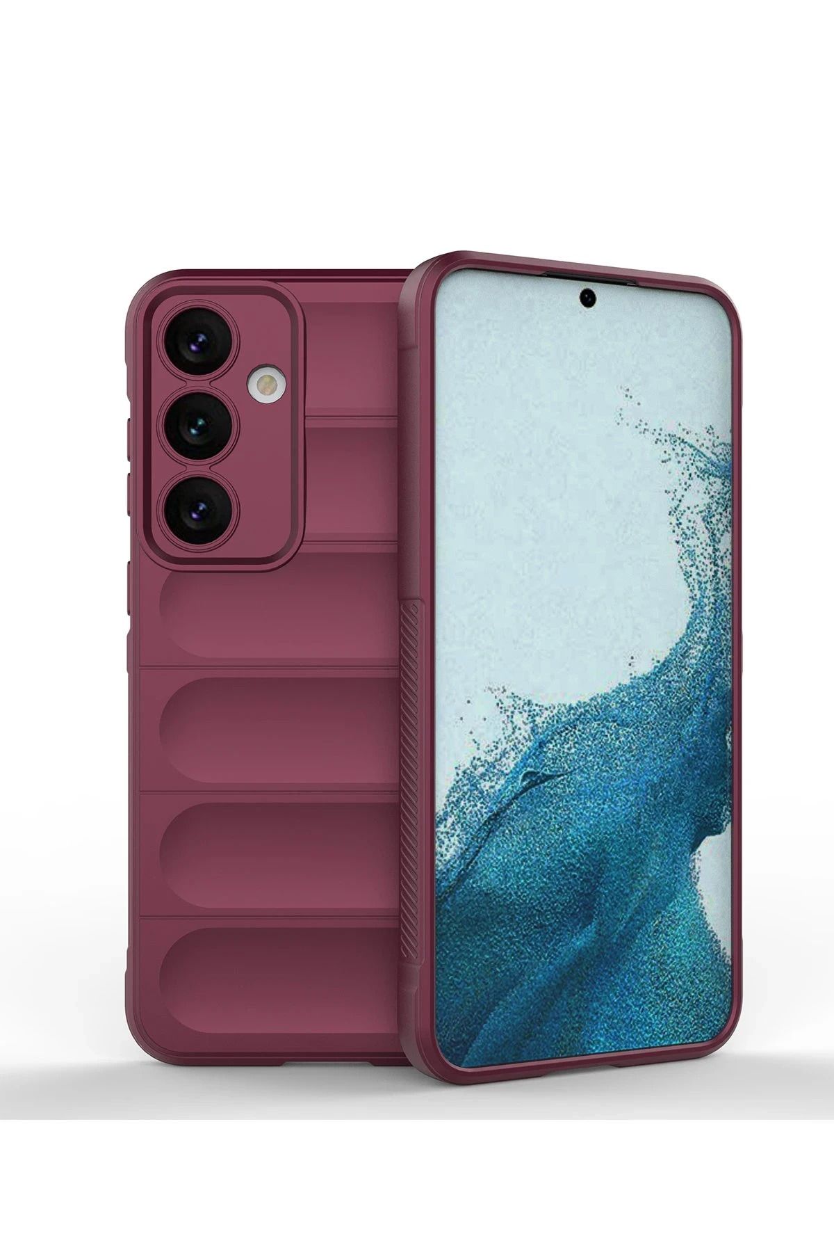 NewFace Galaxy S24 Kılıf Optimum Silikon - Bordo uyumlu