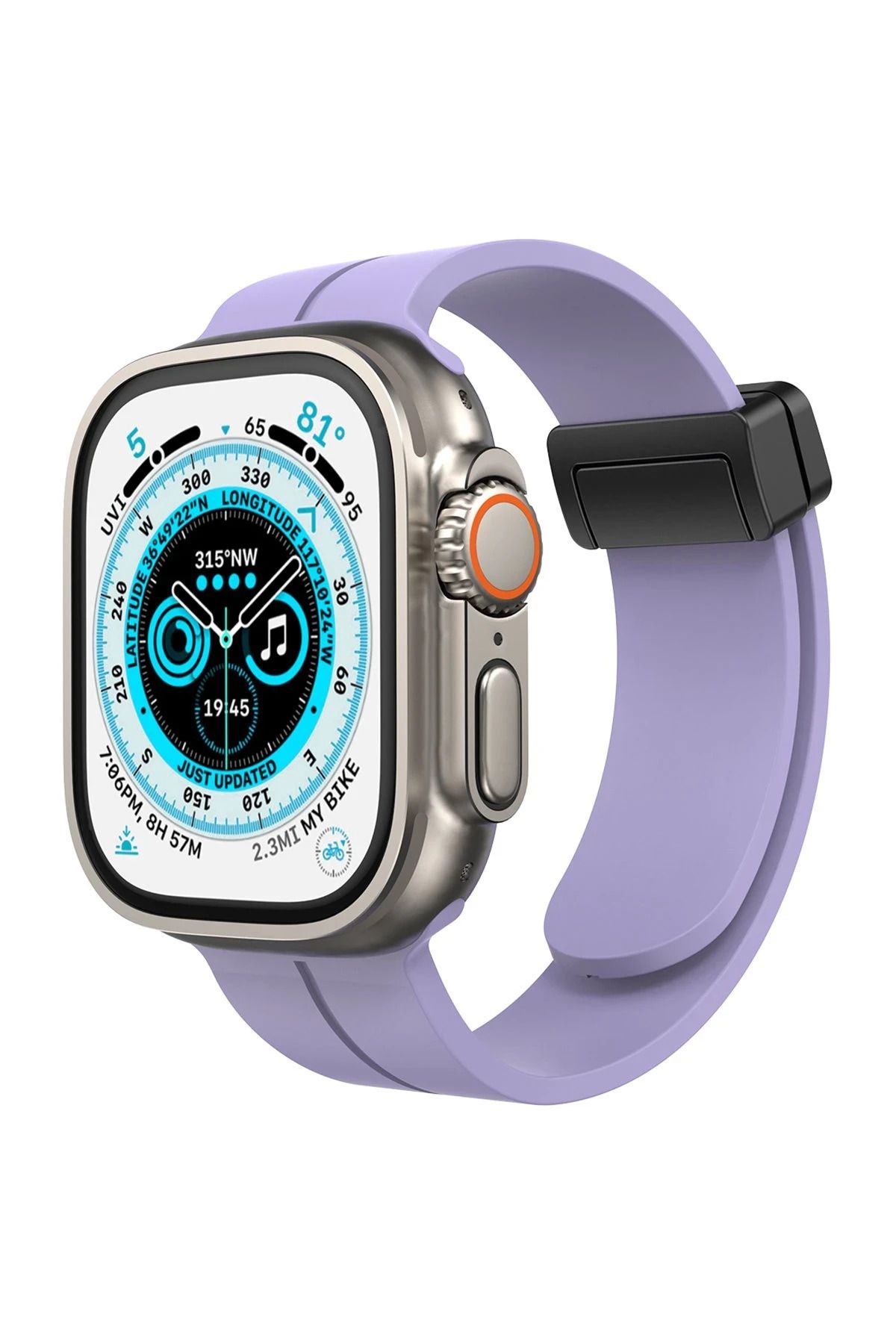 NewFace Apple Watch 42mm KR412 Elegance Stylısh Kordon - Lila HNZRN