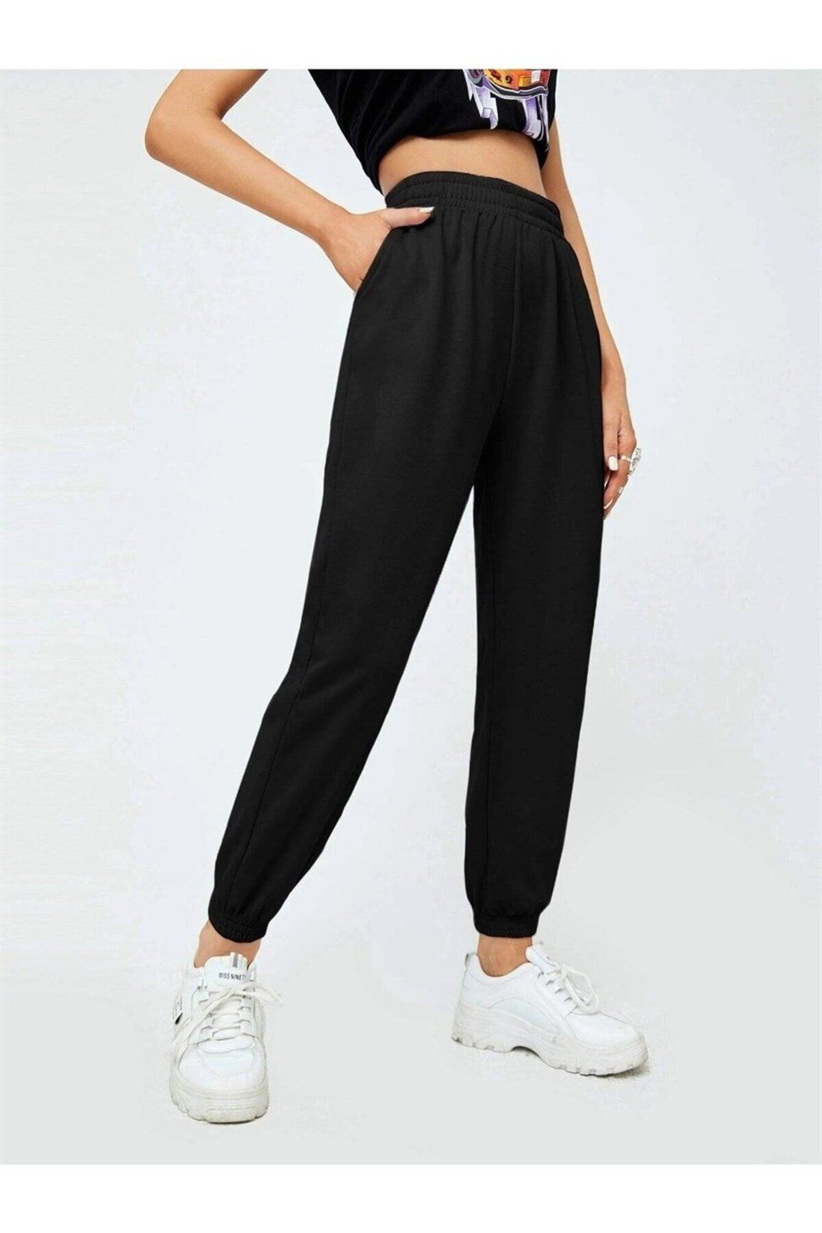 LC Waikiki Yeni Sezon Beli Lastikli Kadin Jogger Esofman Alti - Yazlık Nefes Alabilen