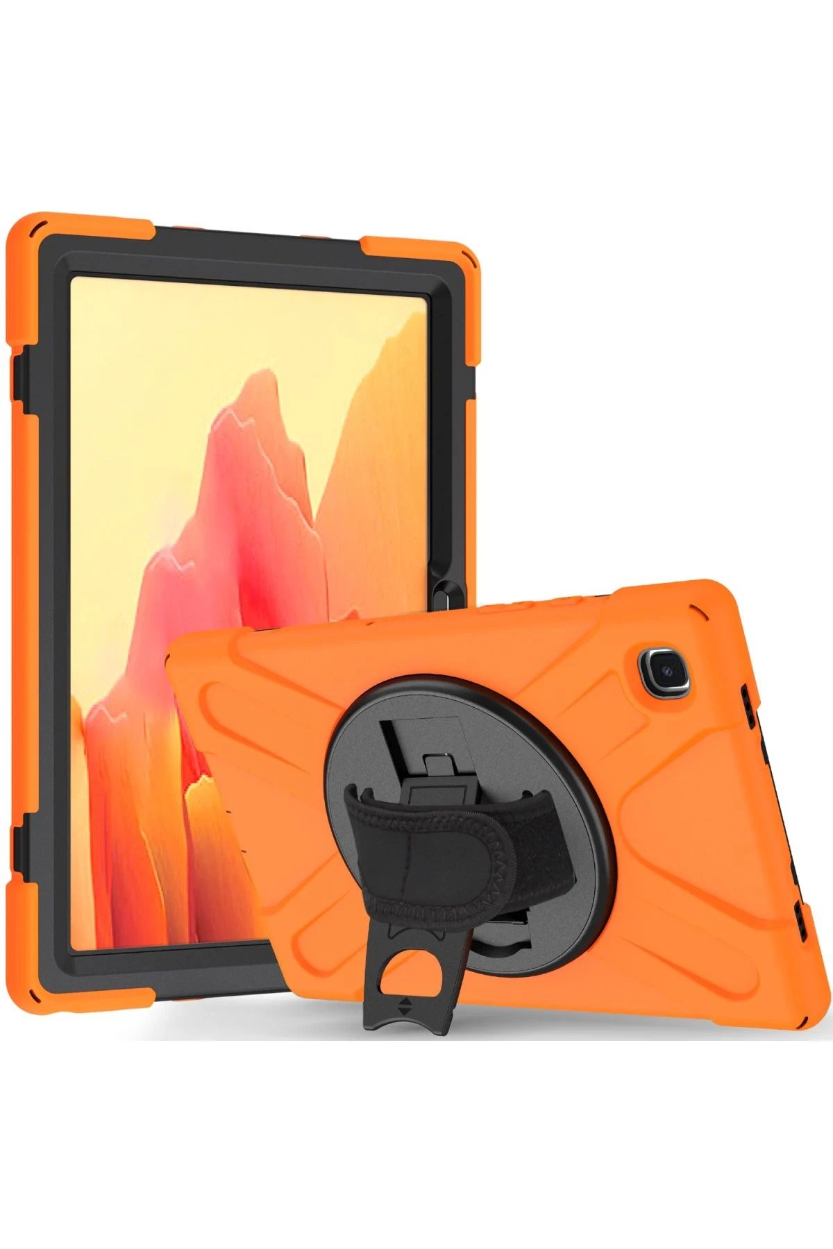NewFace Samsung Galaxy T220 Tab A7 Lite 8.7 Kılıf Amazing Tablet Kapak - Turuncu BSTMY