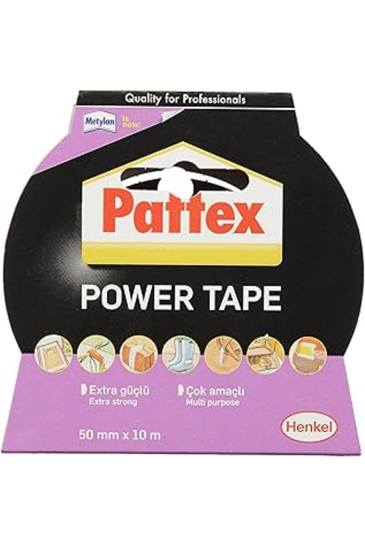 NETWORK ART Pattex Power Tape Gri Renkli 50Mm X 10M