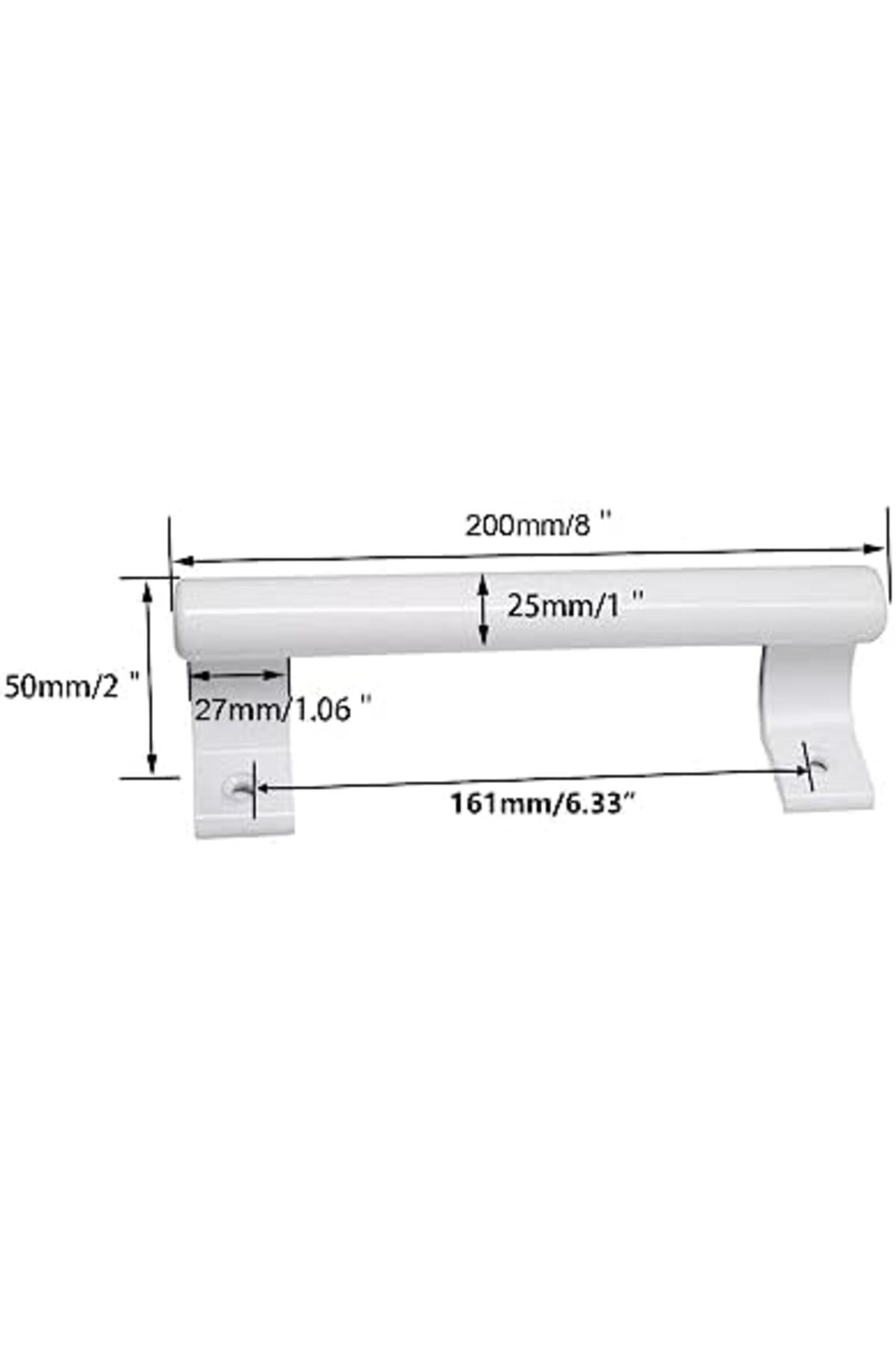 Generic-YIDELAI 2-Piece Sliding Door Handle 8-inch Aluminum Alloy Material 4